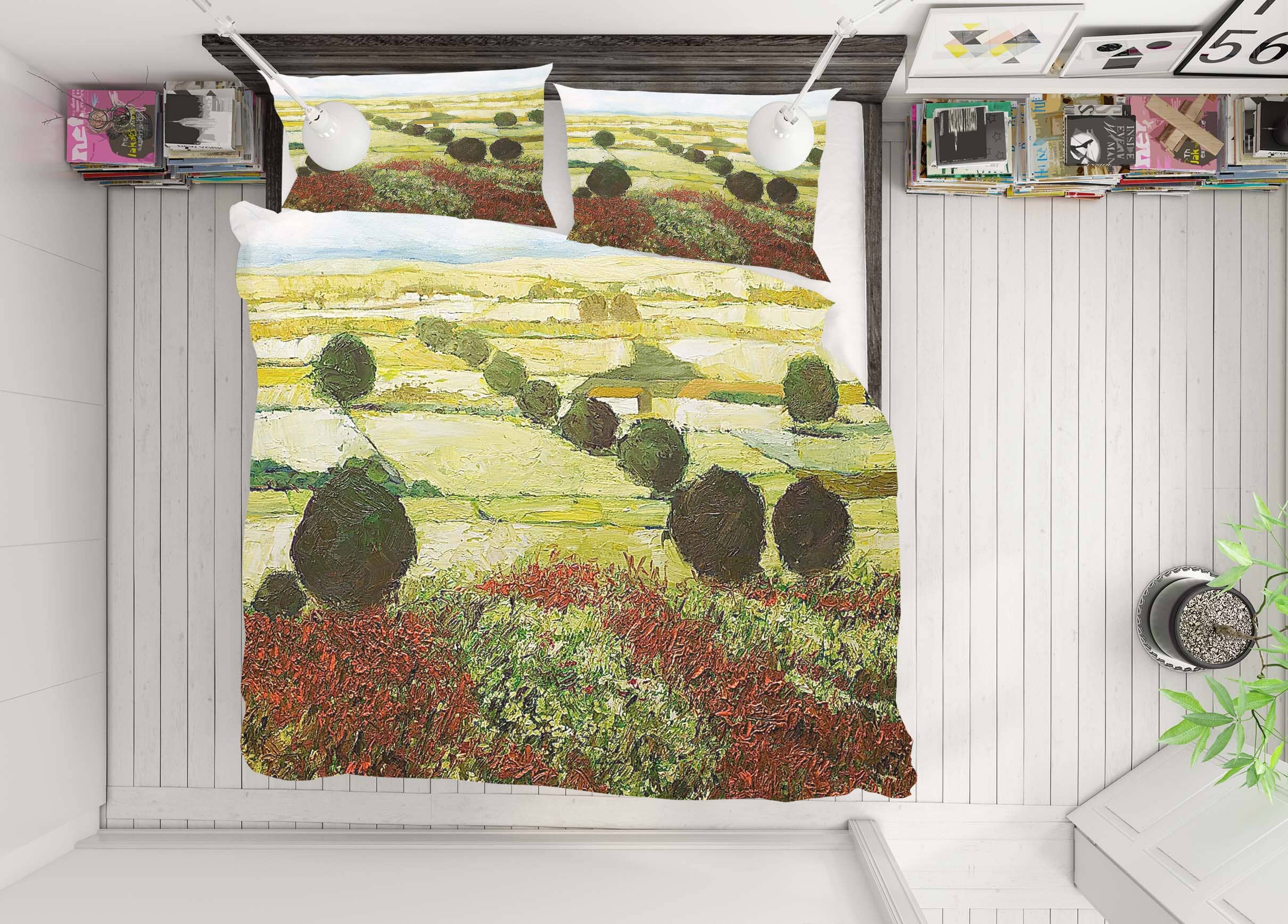 3D Wildflower Valley 2109 Allan P. Friedlander Bedding Bed Pillowcases Quilt Quiet Covers AJ Creativity Home