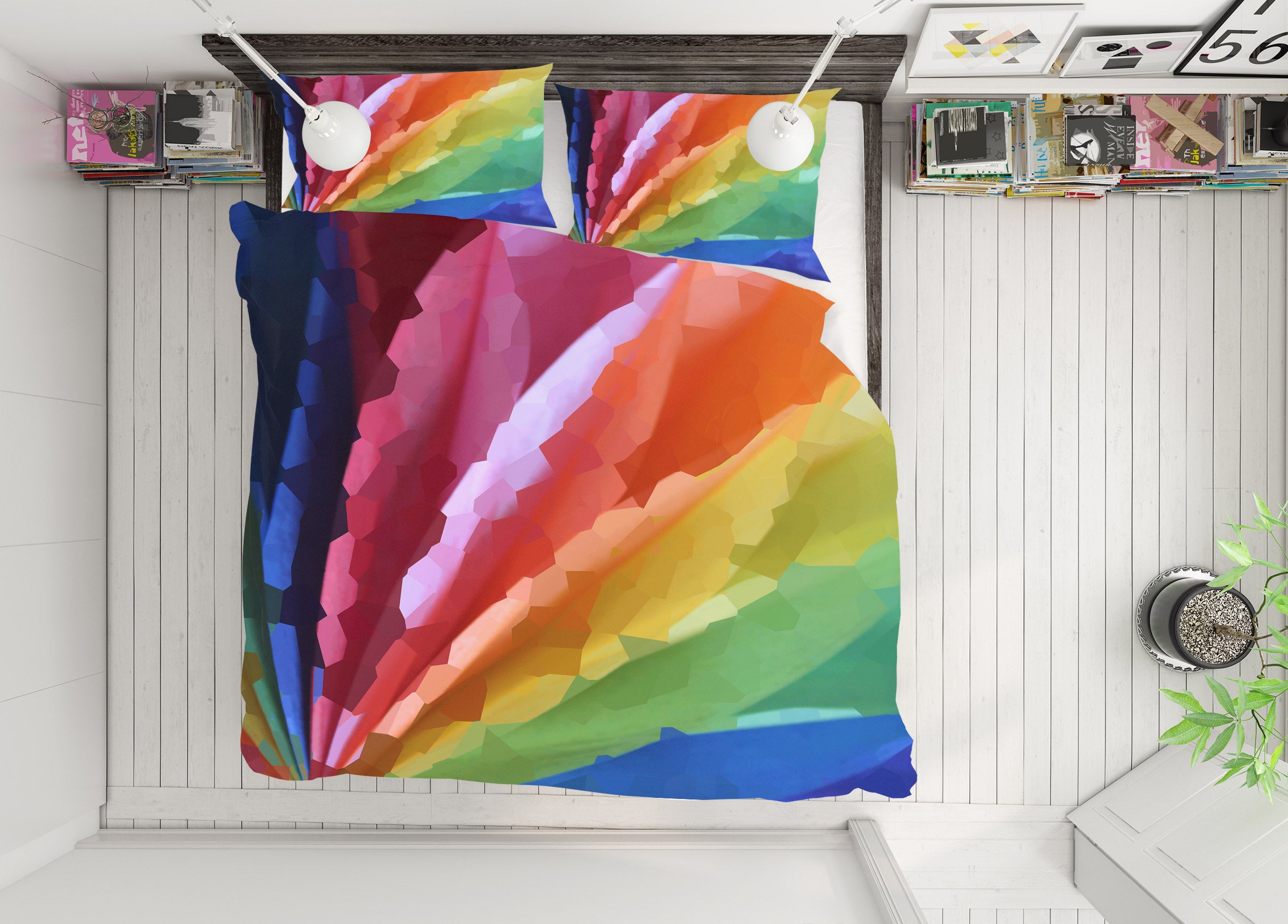 3D Colored Feathers 19142 Shandra Smith Bedding Bed Pillowcases Quilt