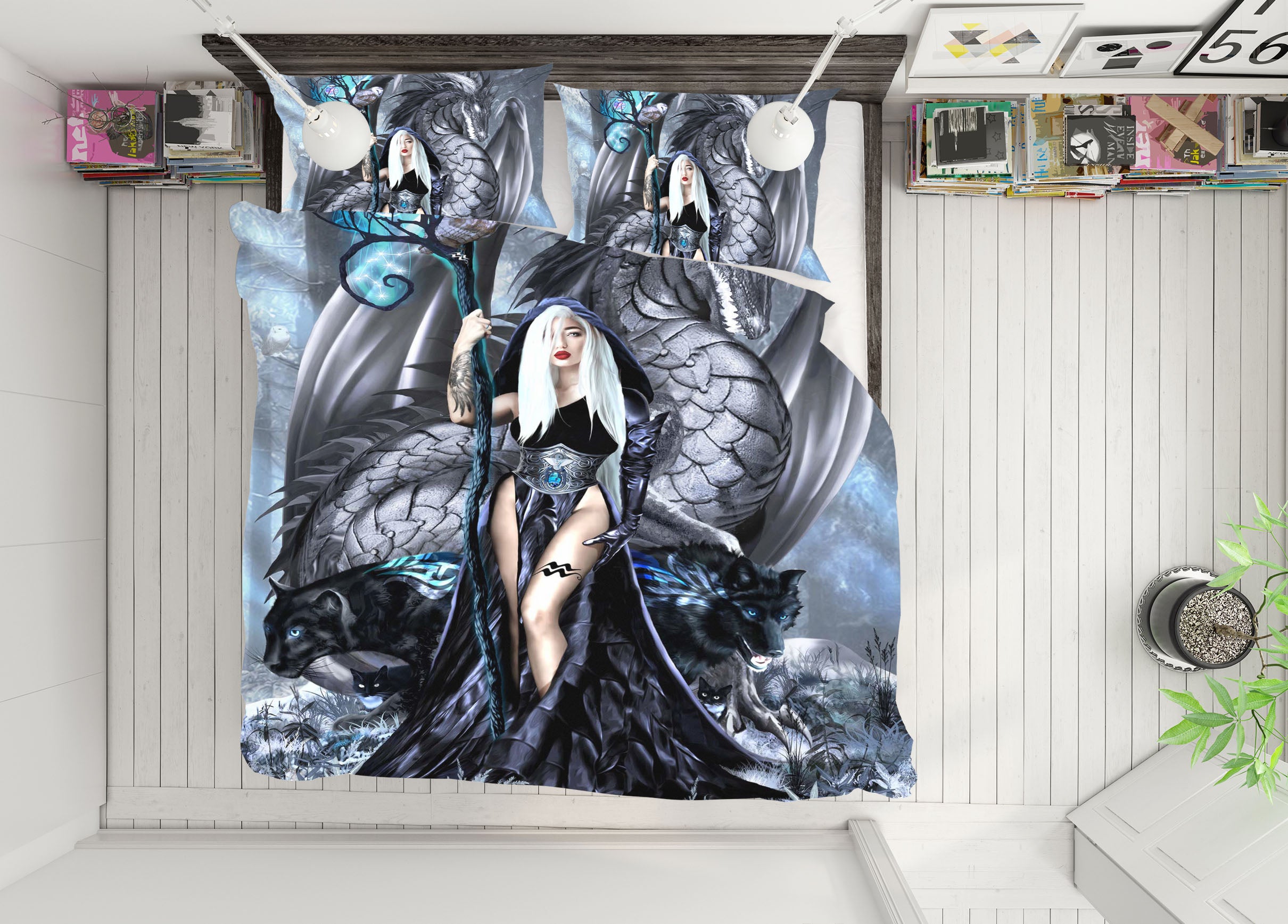 3D Dragon Girl 8301 Ruth Thompson Bedding Bed Pillowcases Quilt Cover Duvet Cover