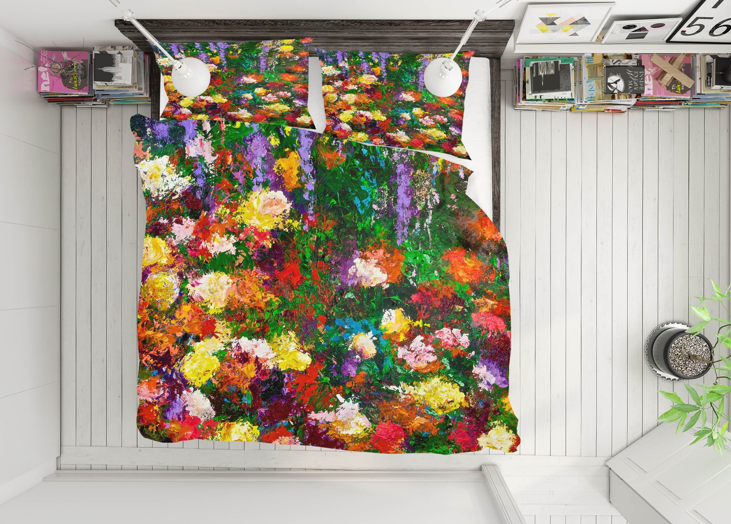 3D Wisteria Roses 1078 Allan P. Friedlander Bedding Bed Pillowcases Quilt Quiet Covers AJ Creativity Home