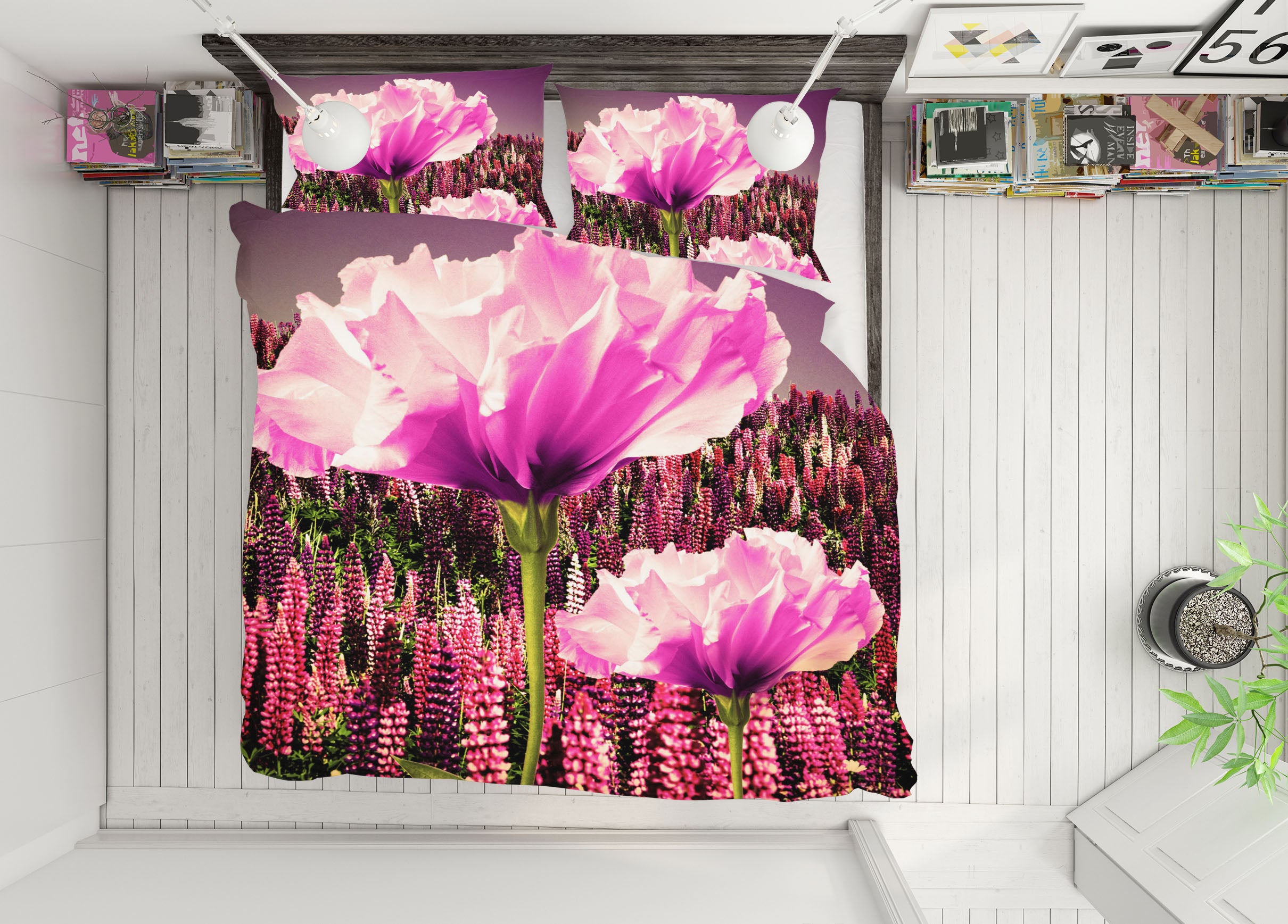 3D Flowers 15216 Bed Pillowcases Quilt