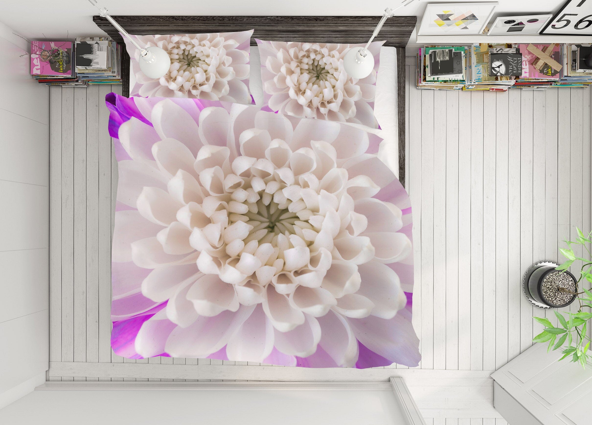 3D Beautiful Chrysanthemum 1023 Assaf Frank Bedding Bed Pillowcases Quilt Quiet Covers AJ Creativity Home