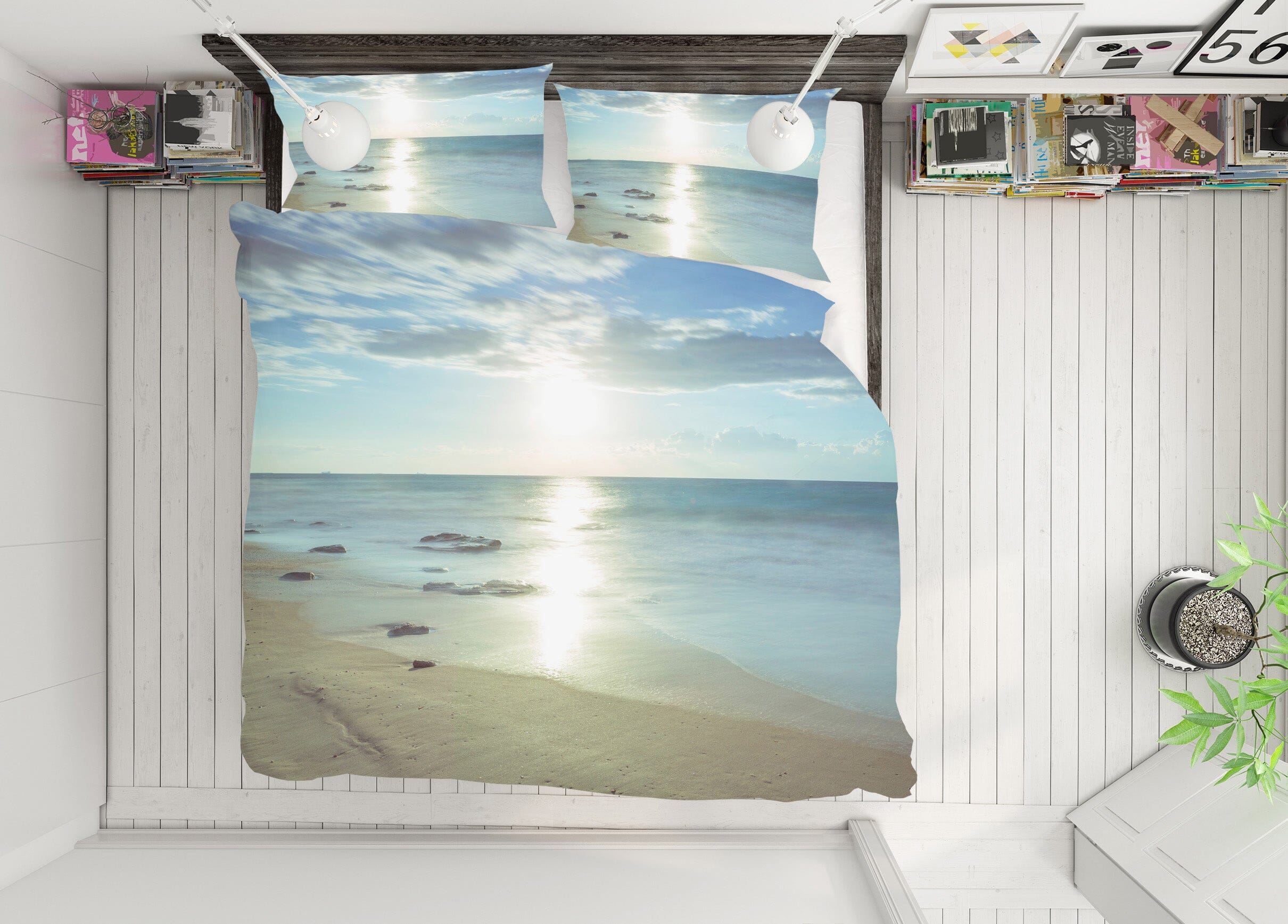 3D Sun Beach Sea 1031 Assaf Frank Bedding Bed Pillowcases Quilt Quiet Covers AJ Creativity Home