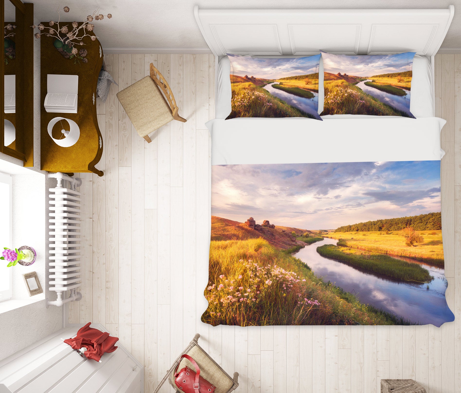 3D River 59111 Bed Pillowcases Quilt