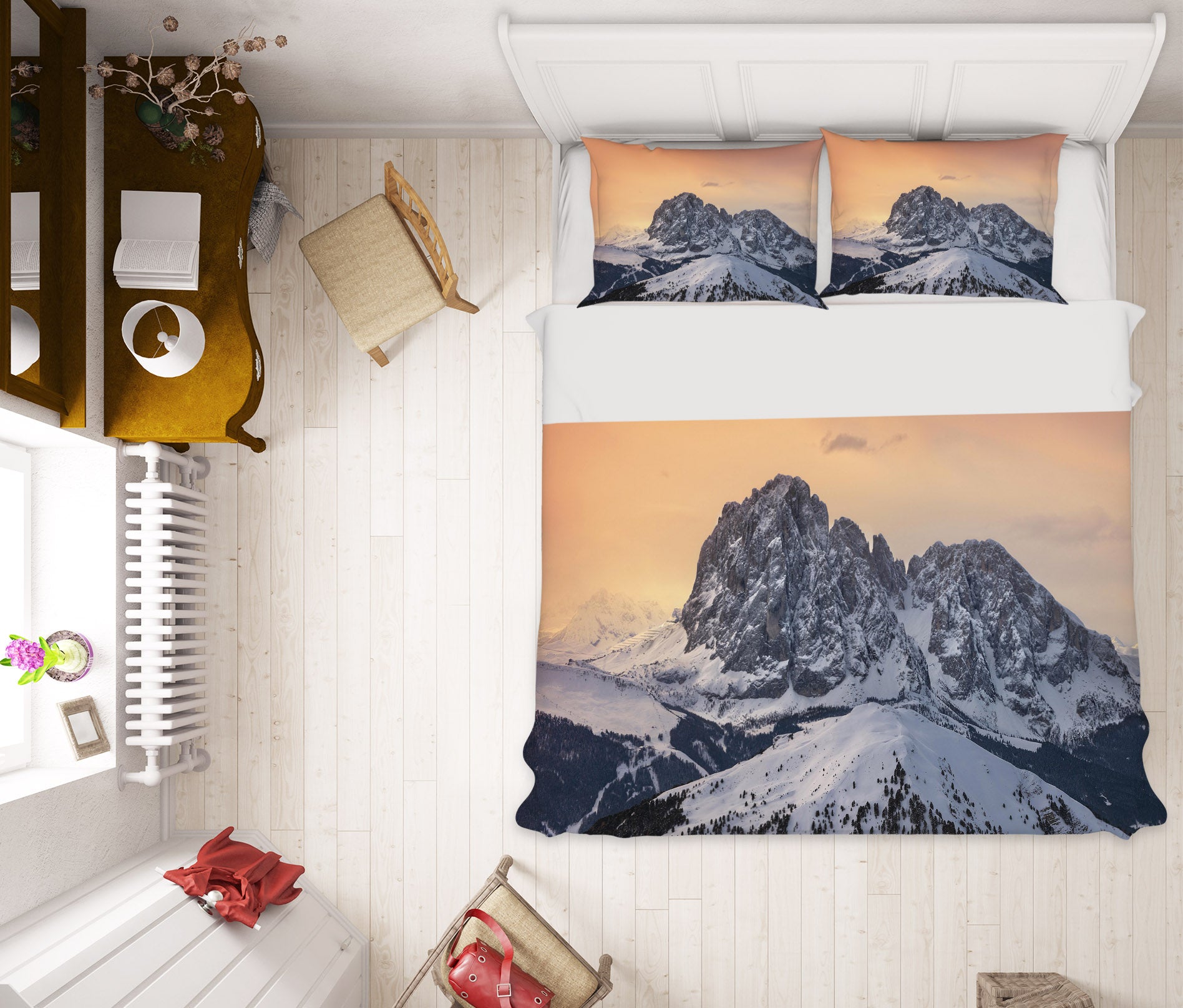 3D Snow Mountain 61024 Bed Pillowcases Quilt