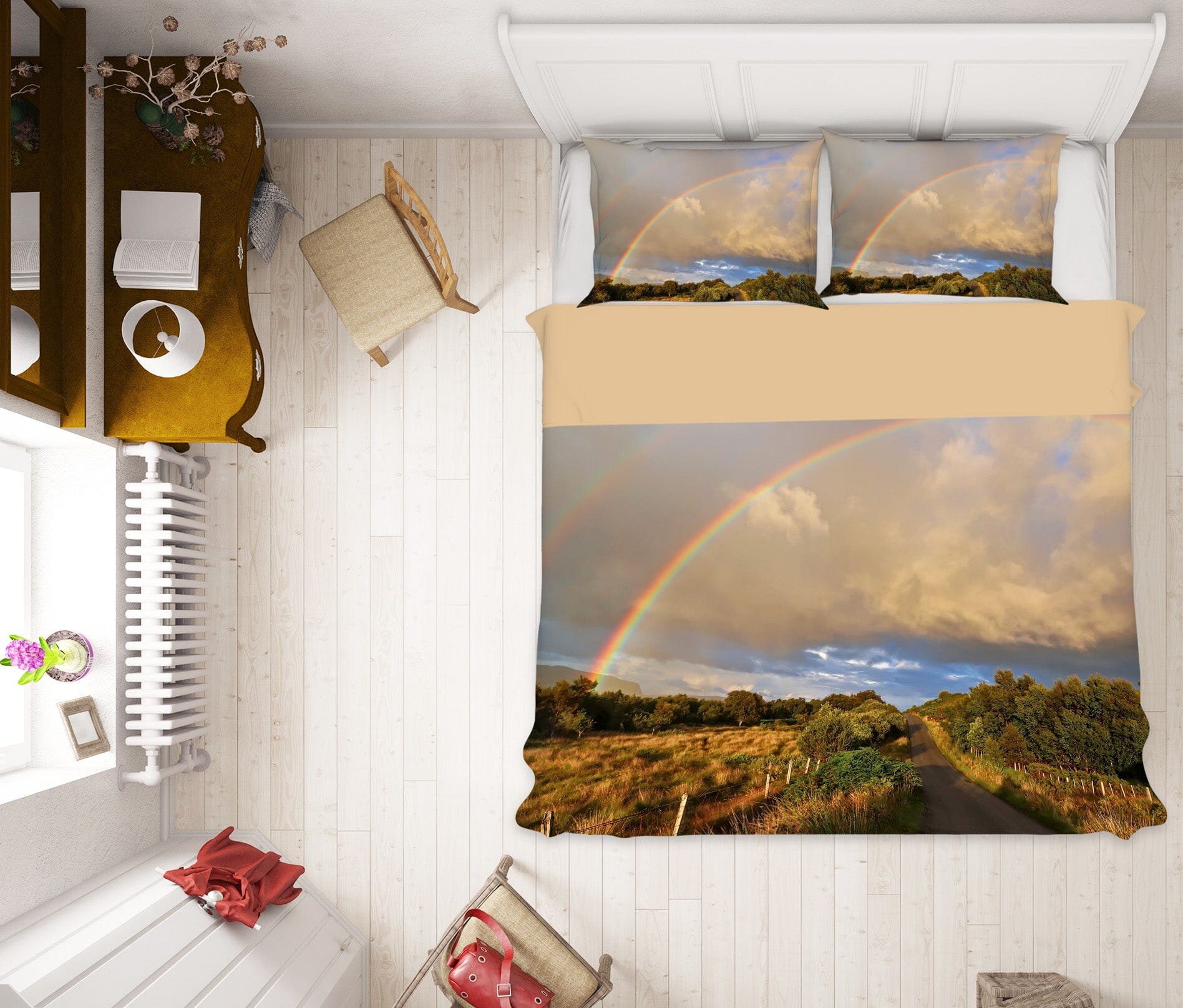 3D Scottish Rainbow 1020 Jerry LoFaro bedding Bed Pillowcases Quilt Quiet Covers AJ Creativity Home