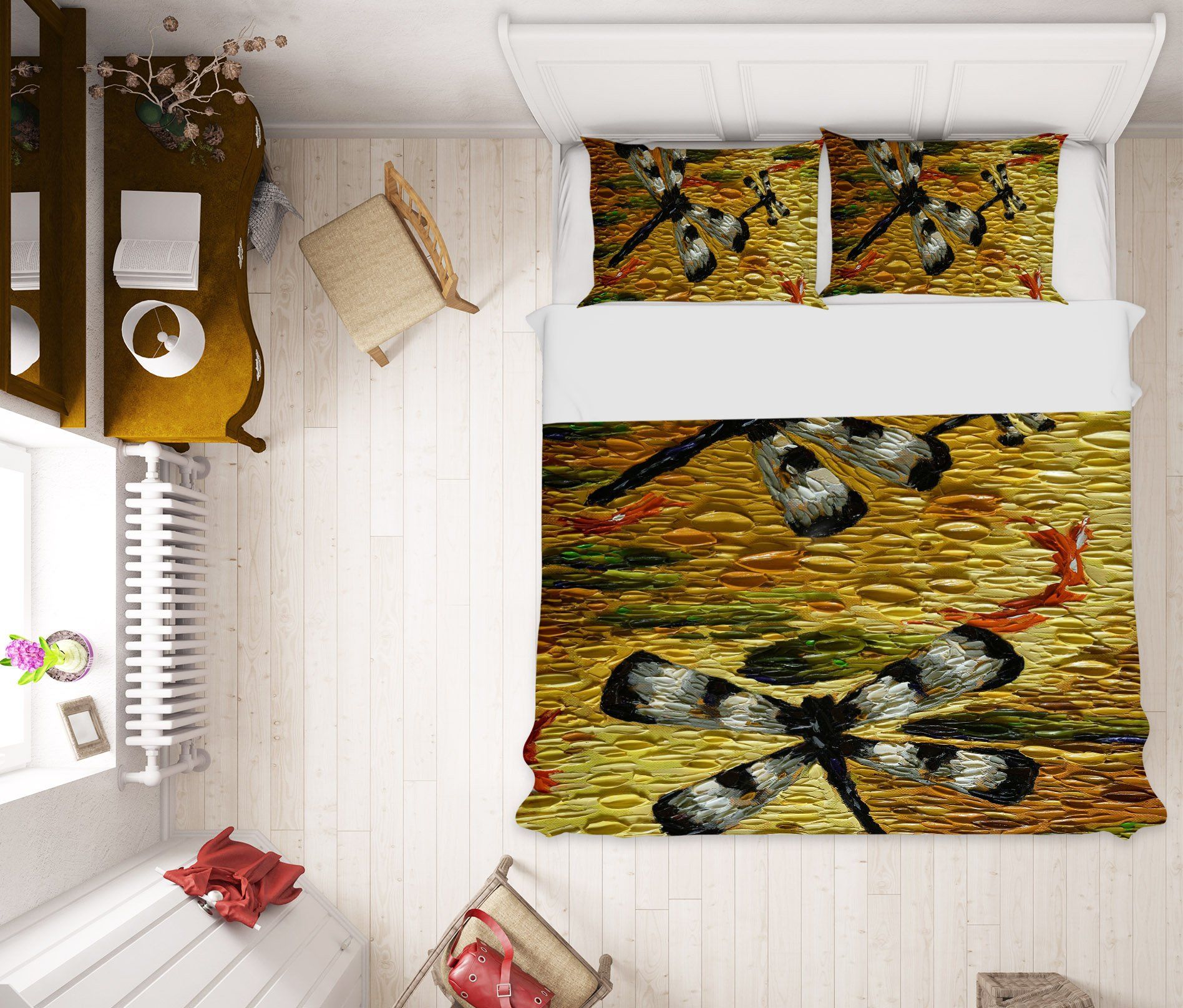 3D Black Dragonfly 2106 Dena Tollefson bedding Bed Pillowcases Quilt Quiet Covers AJ Creativity Home