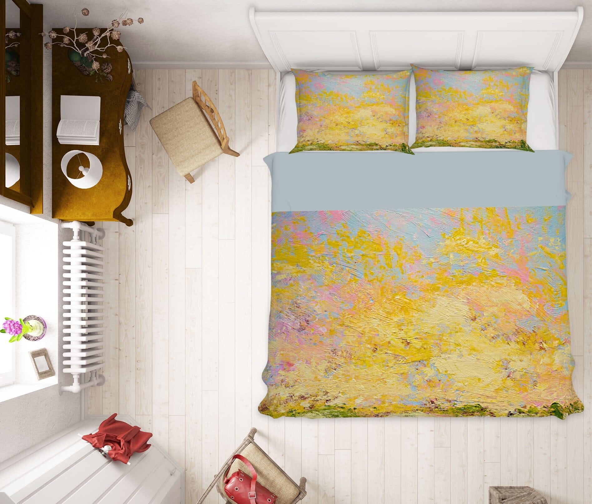 3D Yellow Paint 1063 Allan P. Friedlander Bedding Bed Pillowcases Quilt Quiet Covers AJ Creativity Home
