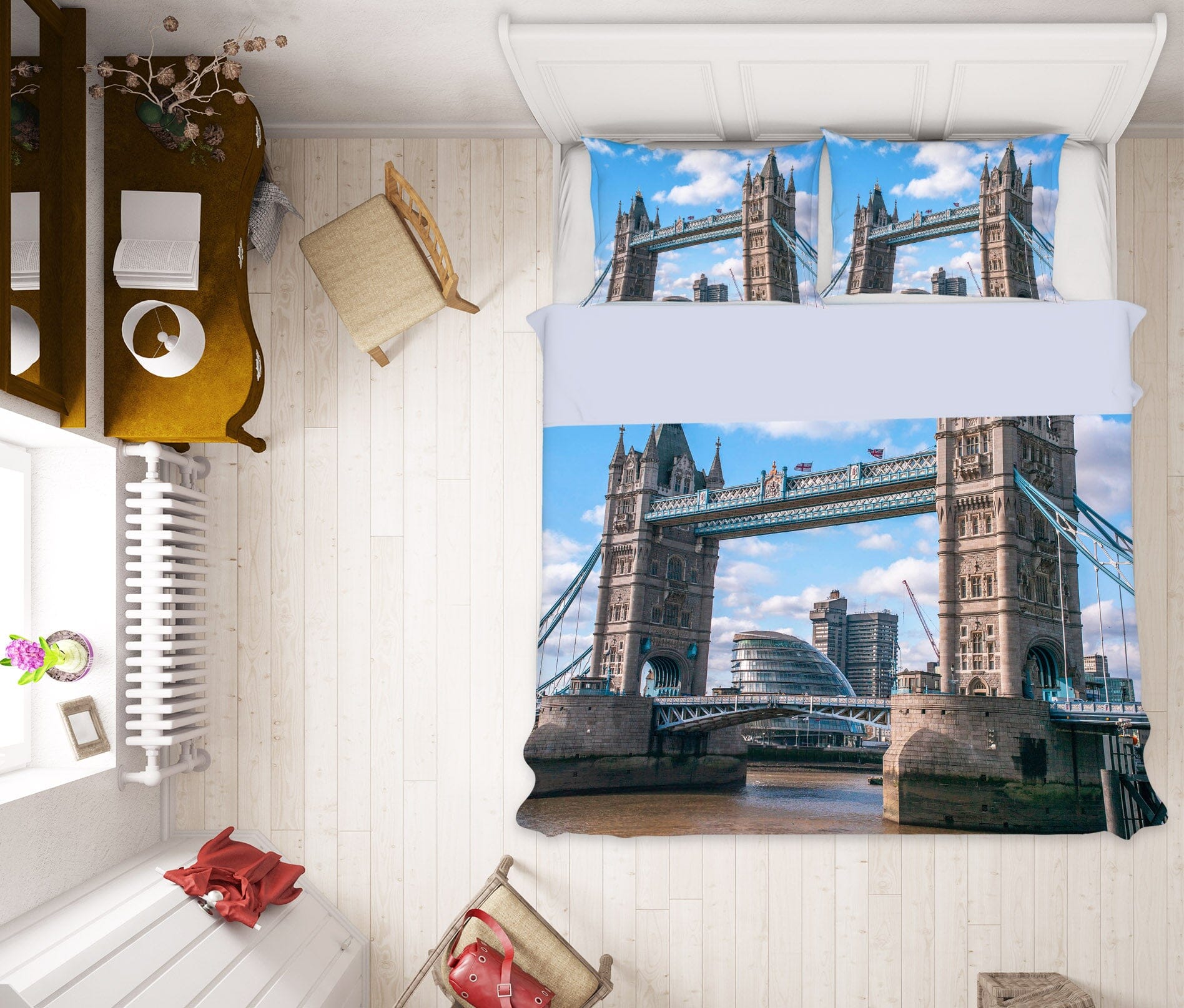 3D New York Bridge 1002 Assaf Frank Bedding Bed Pillowcases Quilt Quiet Covers AJ Creativity Home