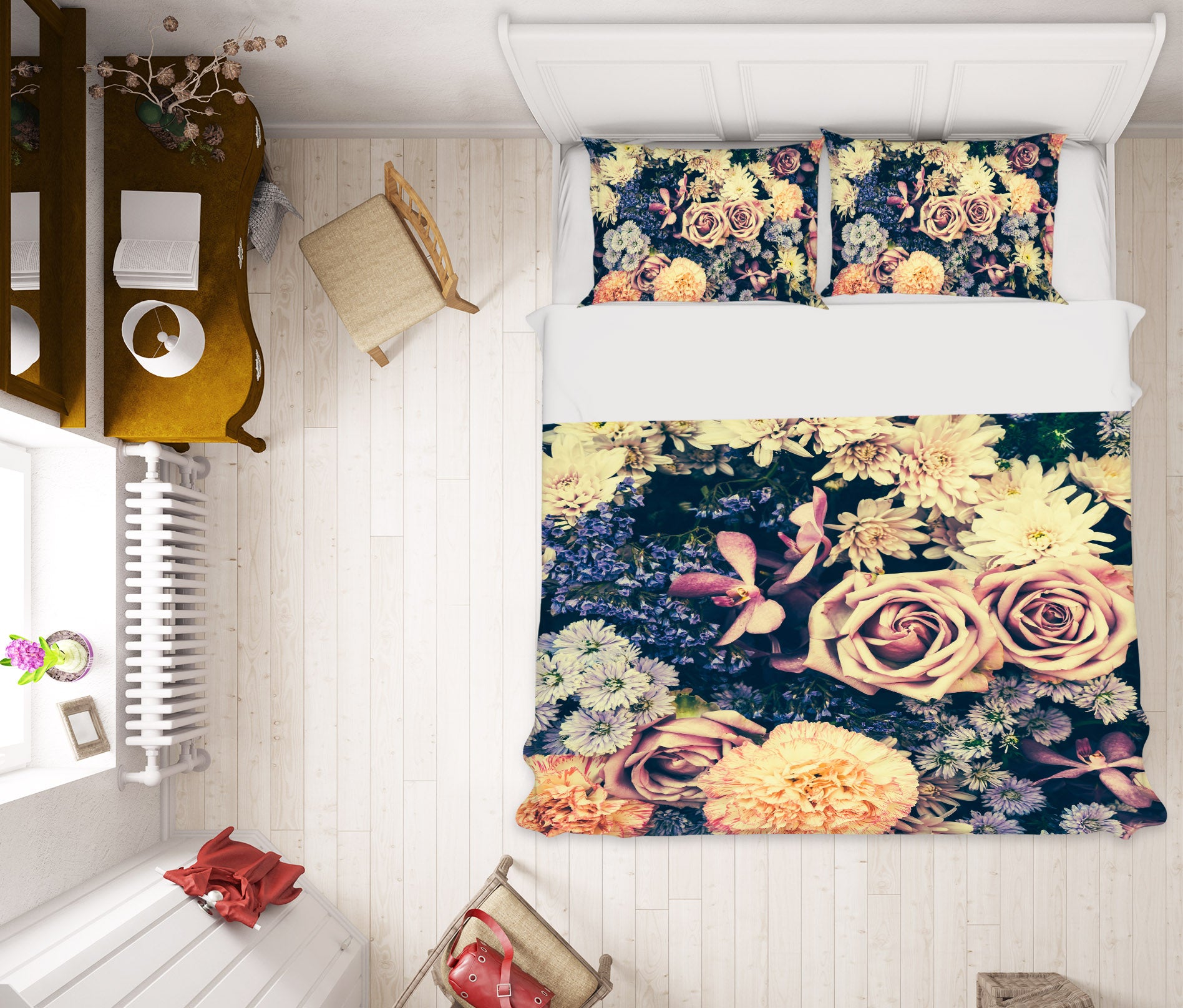 3D Flowers 15072 Bed Pillowcases Quilt