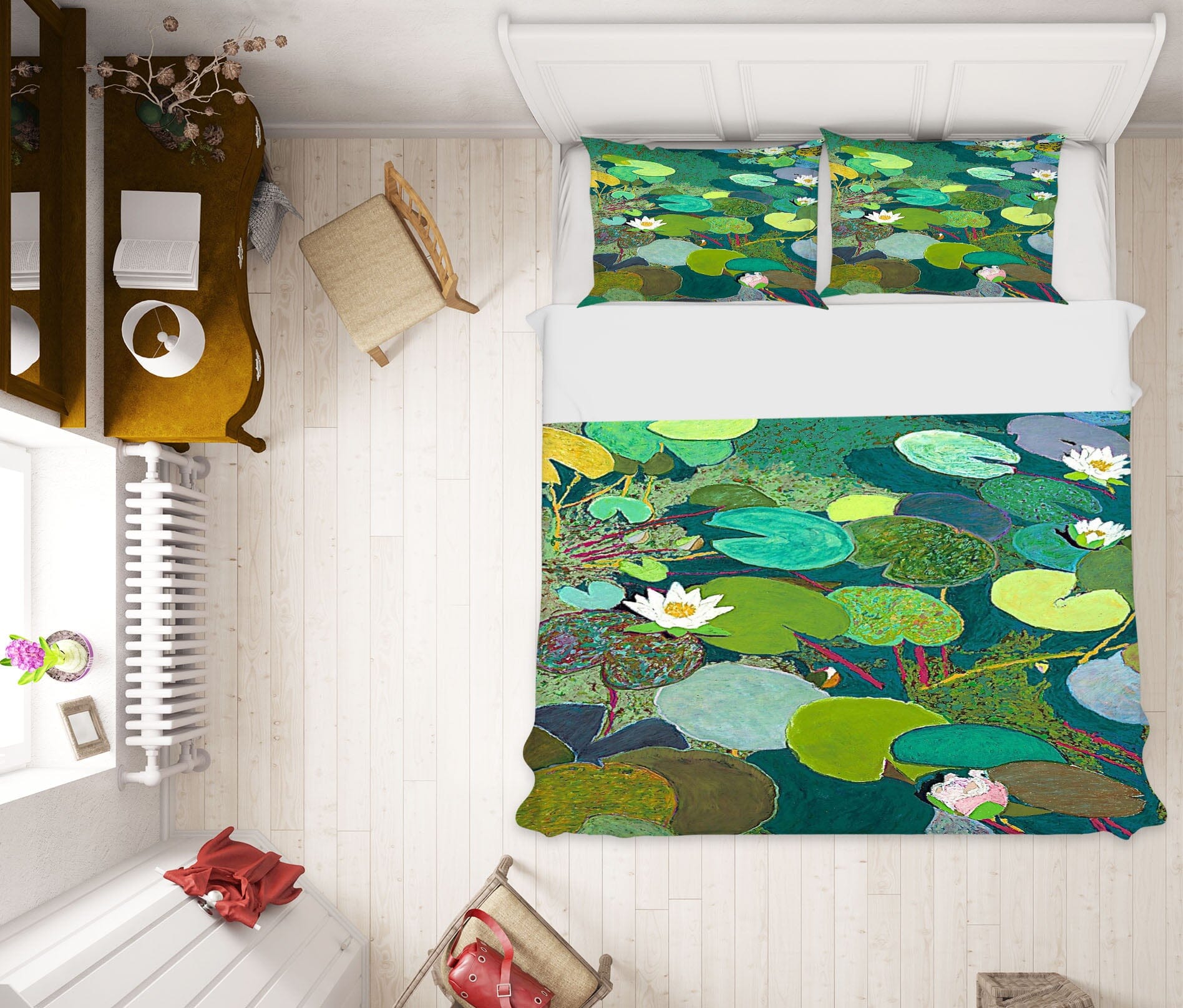 3D Lazy Pond 1108 Allan P. Friedlander Bedding Bed Pillowcases Quilt Quiet Covers AJ Creativity Home