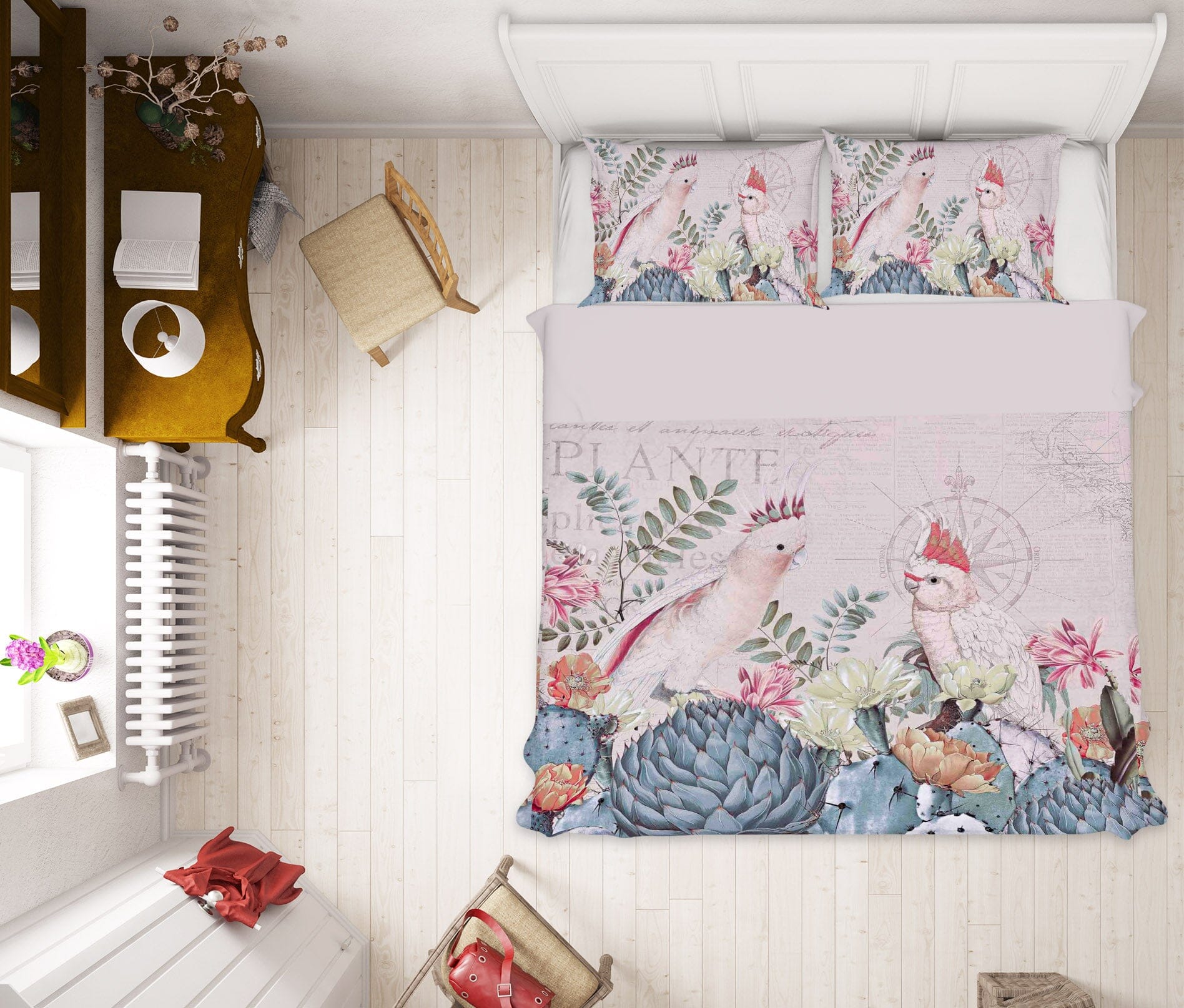 3D Desert Cockatoos 2111 Andrea haase Bedding Bed Pillowcases Quilt Quiet Covers AJ Creativity Home