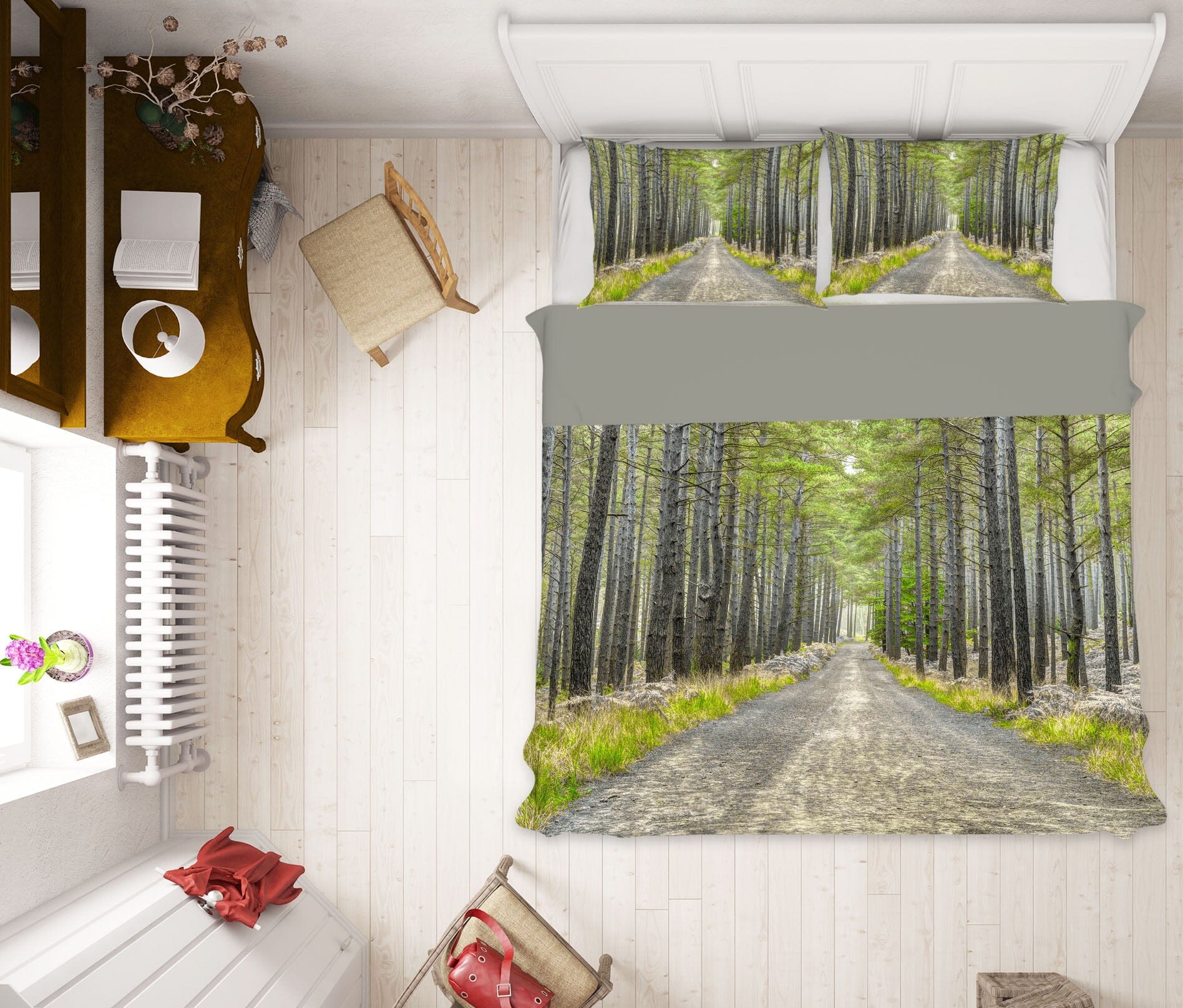 3D Autumn Trees 1034 Assaf Frank Bedding Bed Pillowcases Quilt Quiet Covers AJ Creativity Home