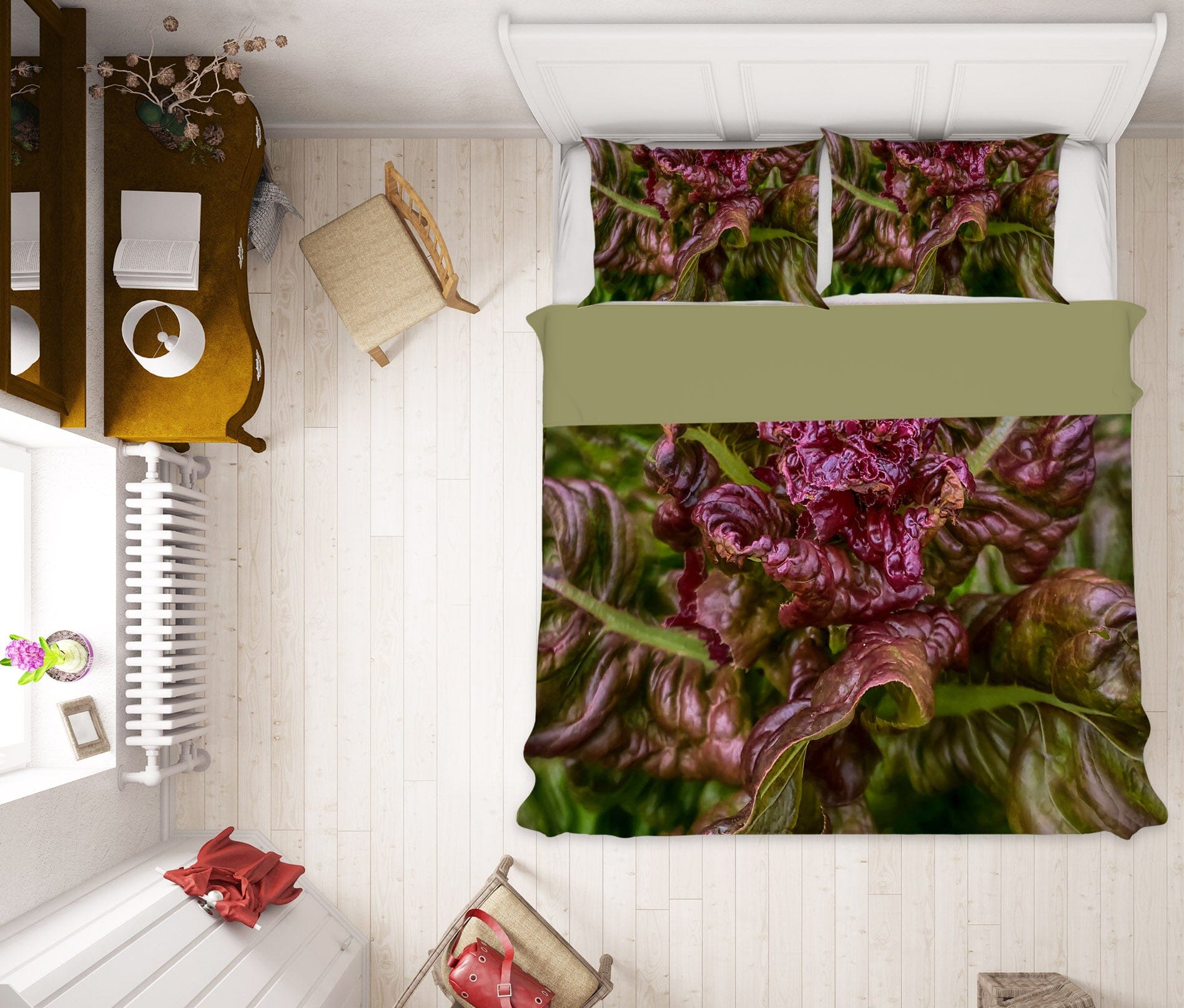 3D Purple Lettuce 1012 Jerry LoFaro bedding Bed Pillowcases Quilt Quiet Covers AJ Creativity Home