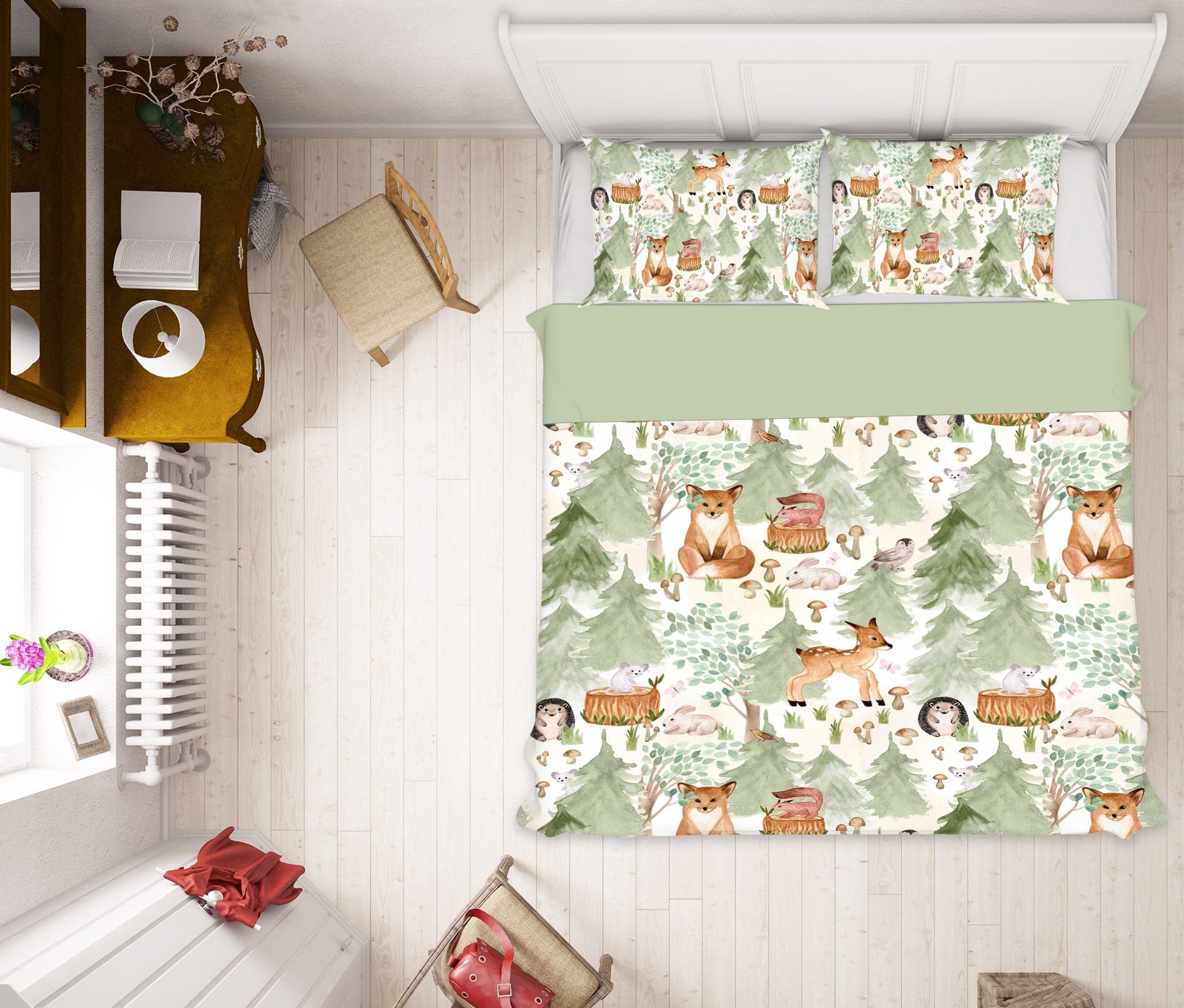3D Fox Hedgehog 236 Uta Naumann Bedding Bed Pillowcases Quilt Quiet Covers AJ Creativity Home