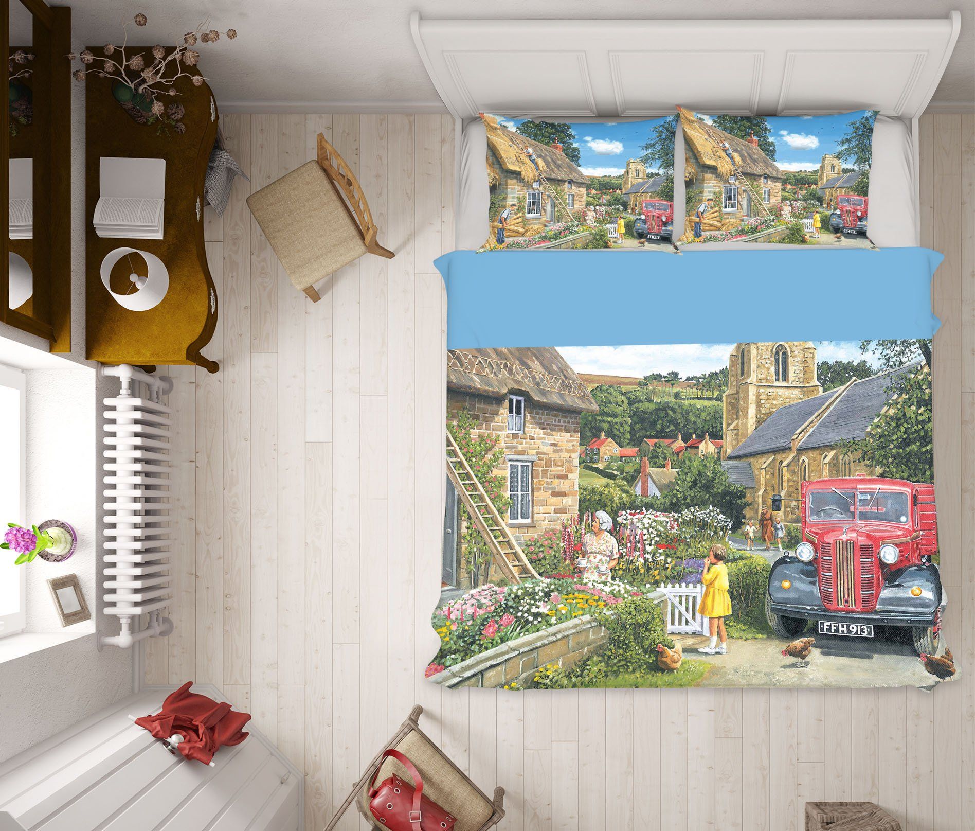 3D A New Thatch 2001 Trevor Mitchell bedding Bed Pillowcases Quilt Quiet Covers AJ Creativity Home