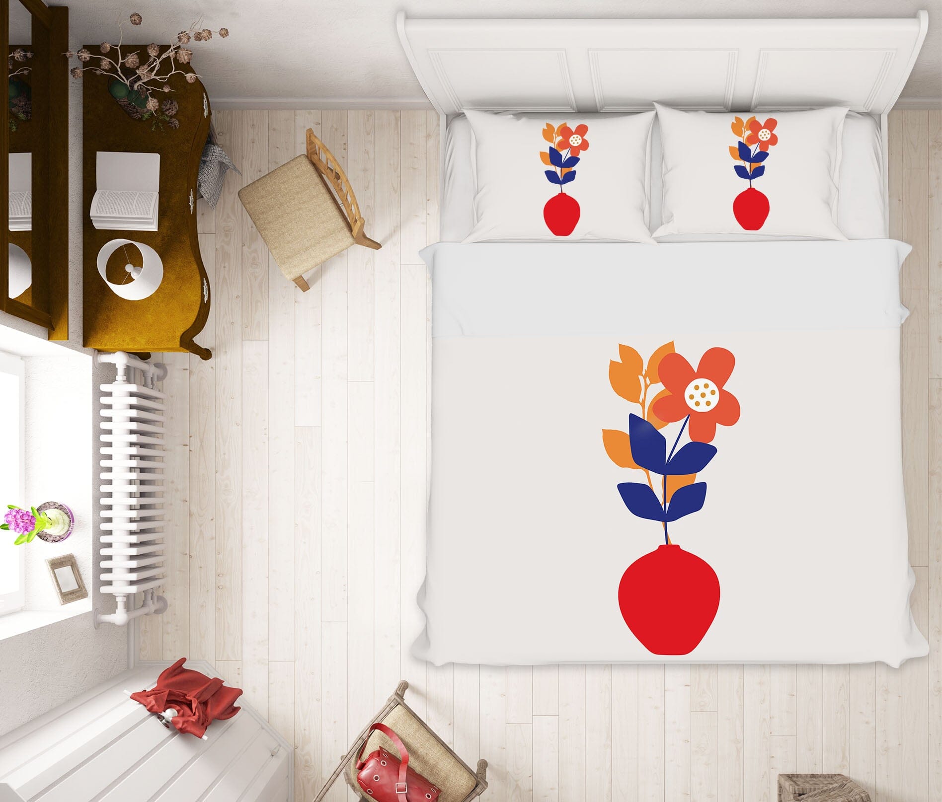 3D Red Vase 228 Boris Draschoff Bedding Bed Pillowcases Quilt Quiet Covers AJ Creativity Home