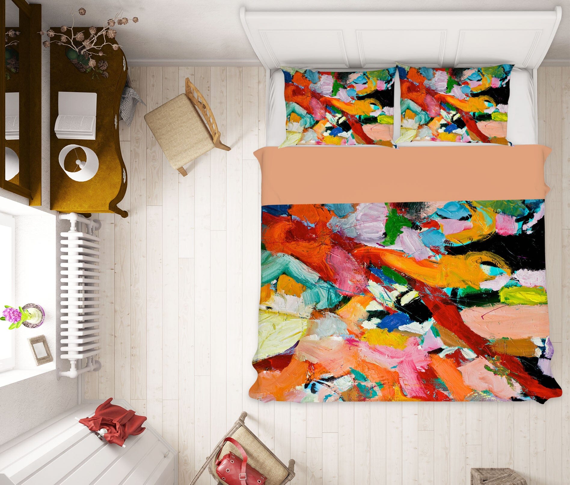 3D Color Graffiti 123 Allan P. Friedlander Bedding Bed Pillowcases Quilt Quiet Covers AJ Creativity Home