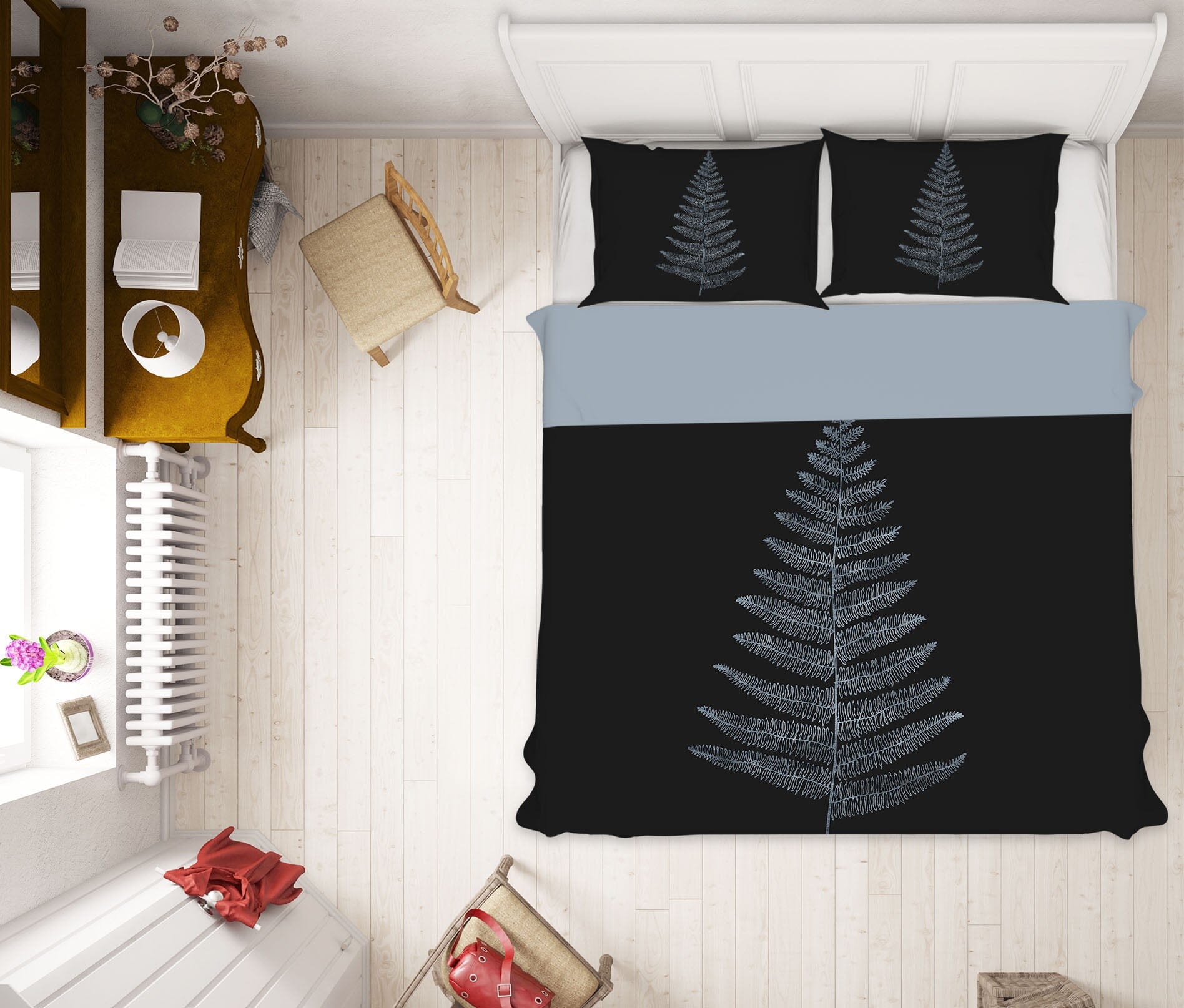 3D Black Cypress Leaves 117 Boris Draschoff Bedding Bed Pillowcases Quilt Quiet Covers AJ Creativity Home