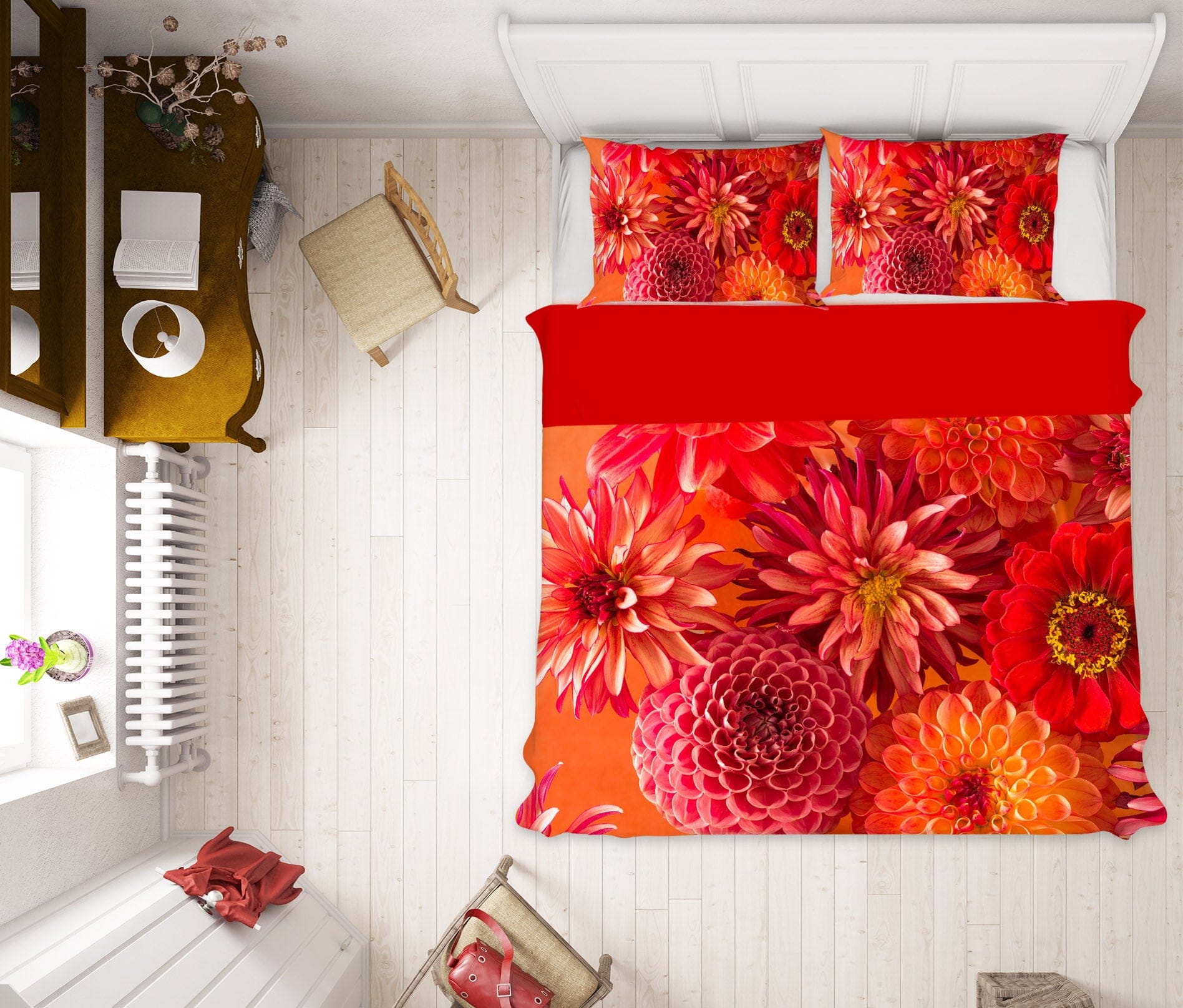 3D Bright Chrysanthemum 1026 Assaf Frank Bedding Bed Pillowcases Quilt Quiet Covers AJ Creativity Home
