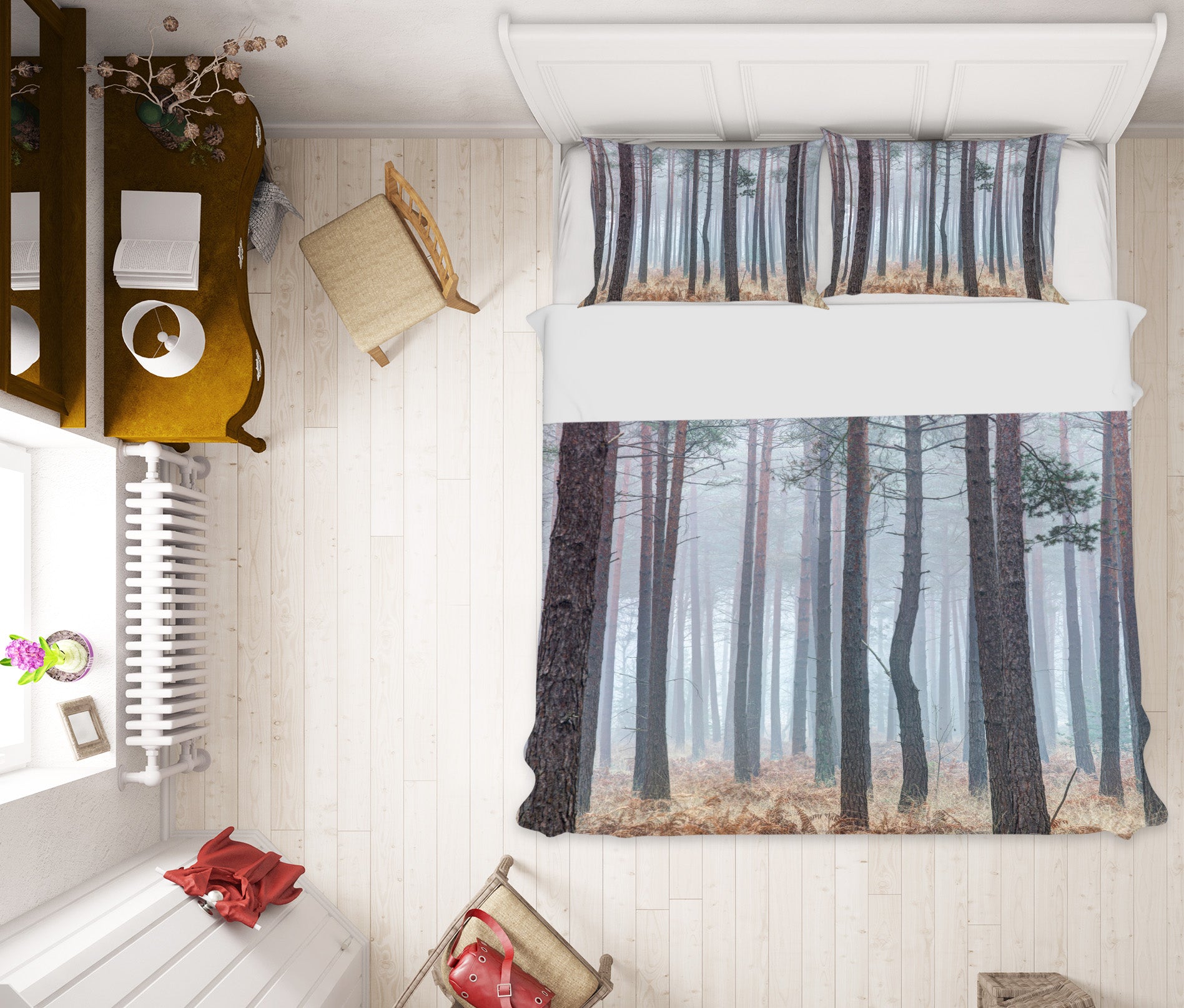 3D Forest Trunk 85132 Assaf Frank Bedding Bed Pillowcases Quilt