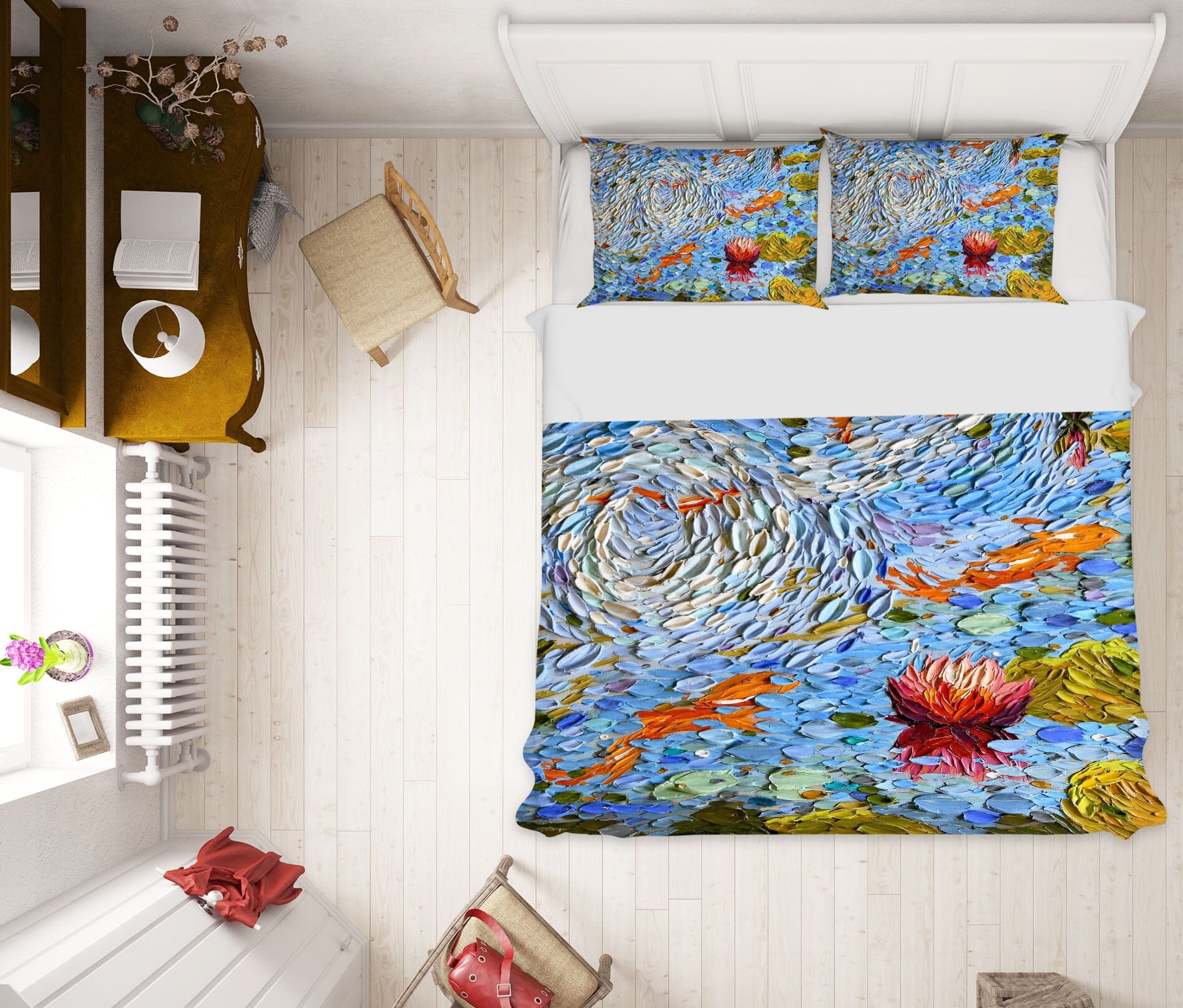 3D Lotus Pond 2113 Dena Tollefson bedding Bed Pillowcases Quilt Quiet Covers AJ Creativity Home