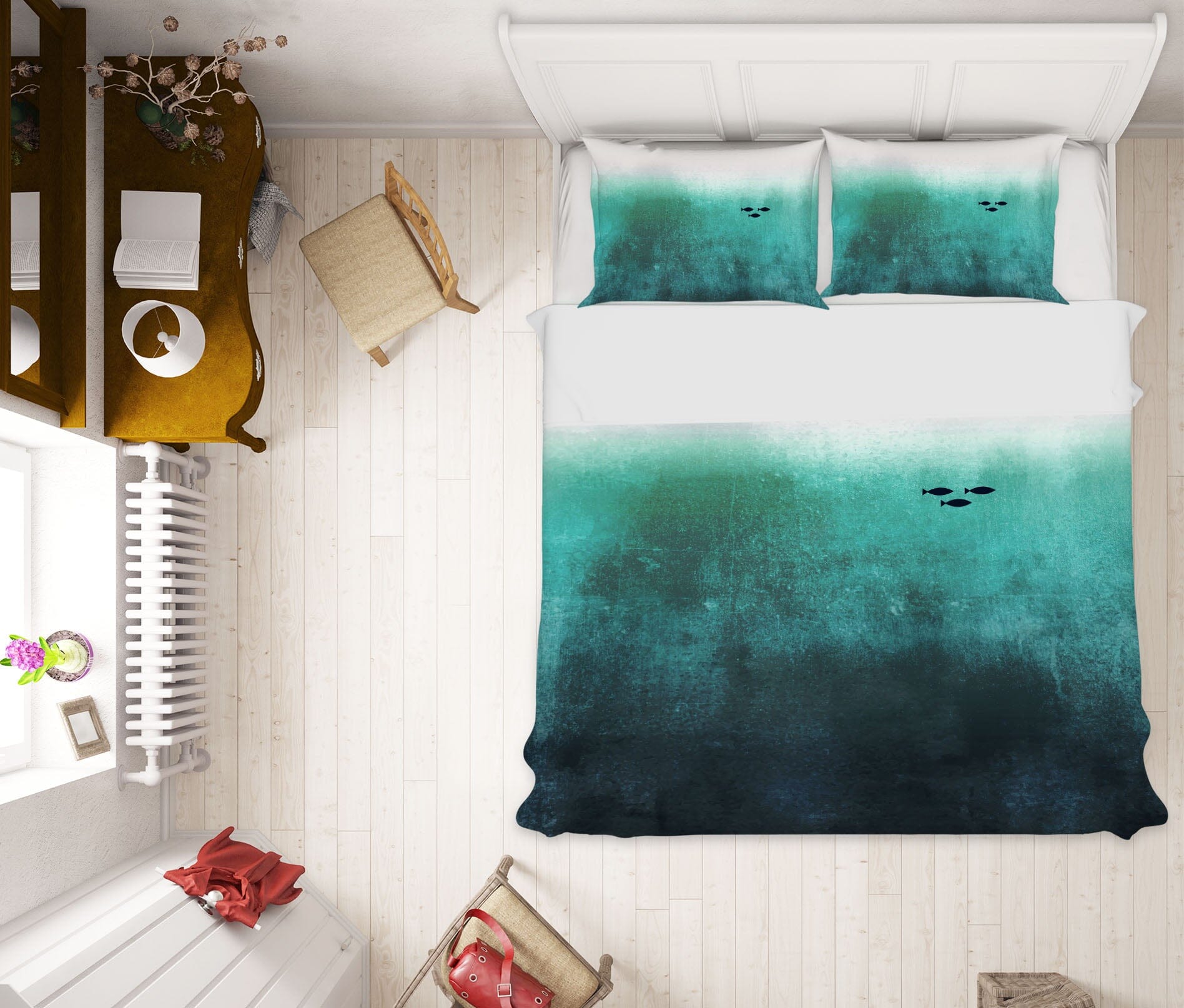 3D Green Deep Sea 176 Boris Draschoff Bedding Bed Pillowcases Quilt Quiet Covers AJ Creativity Home