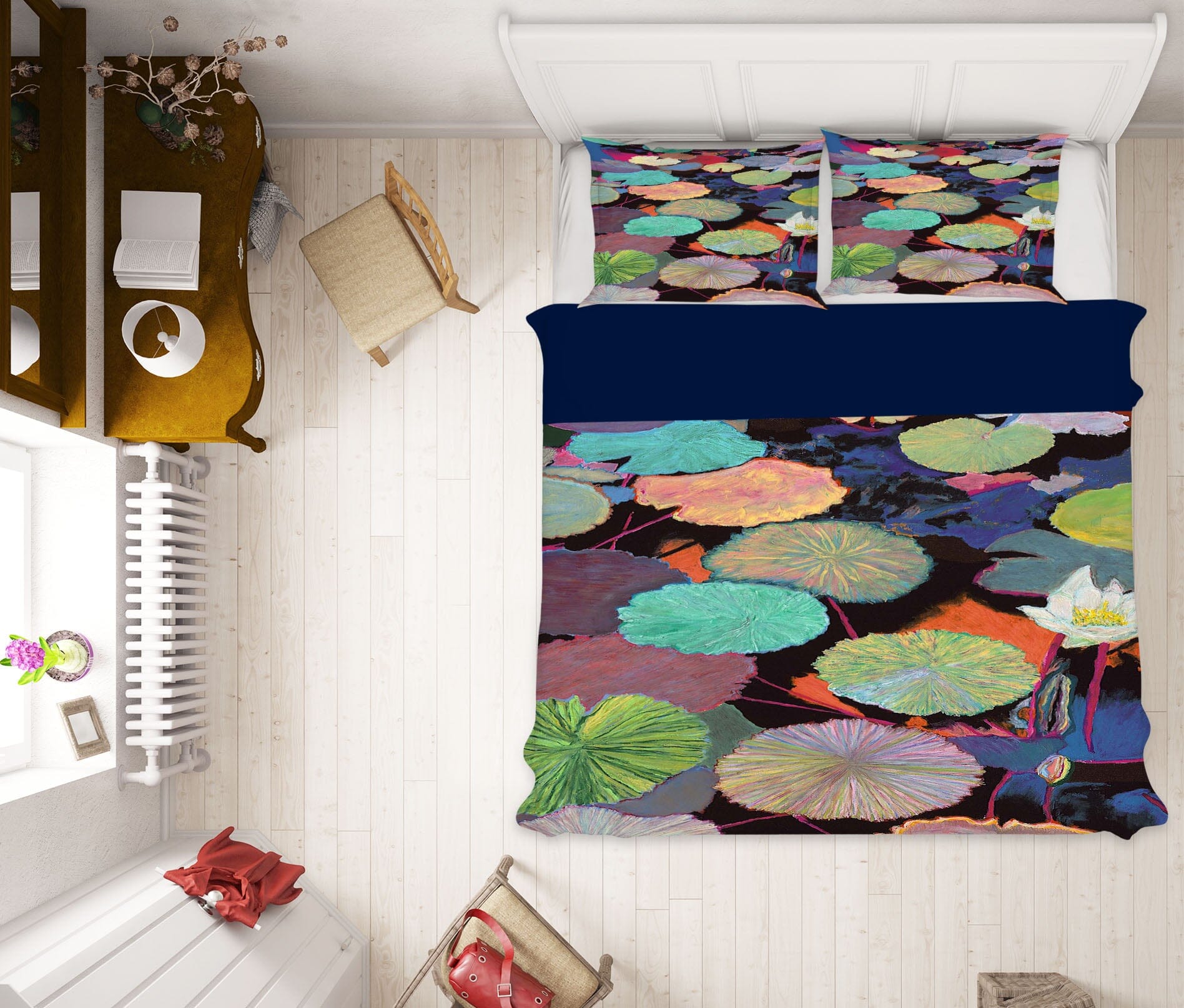 3D Lotus Pond 1166 Allan P. Friedlander Bedding Bed Pillowcases Quilt Quiet Covers AJ Creativity Home