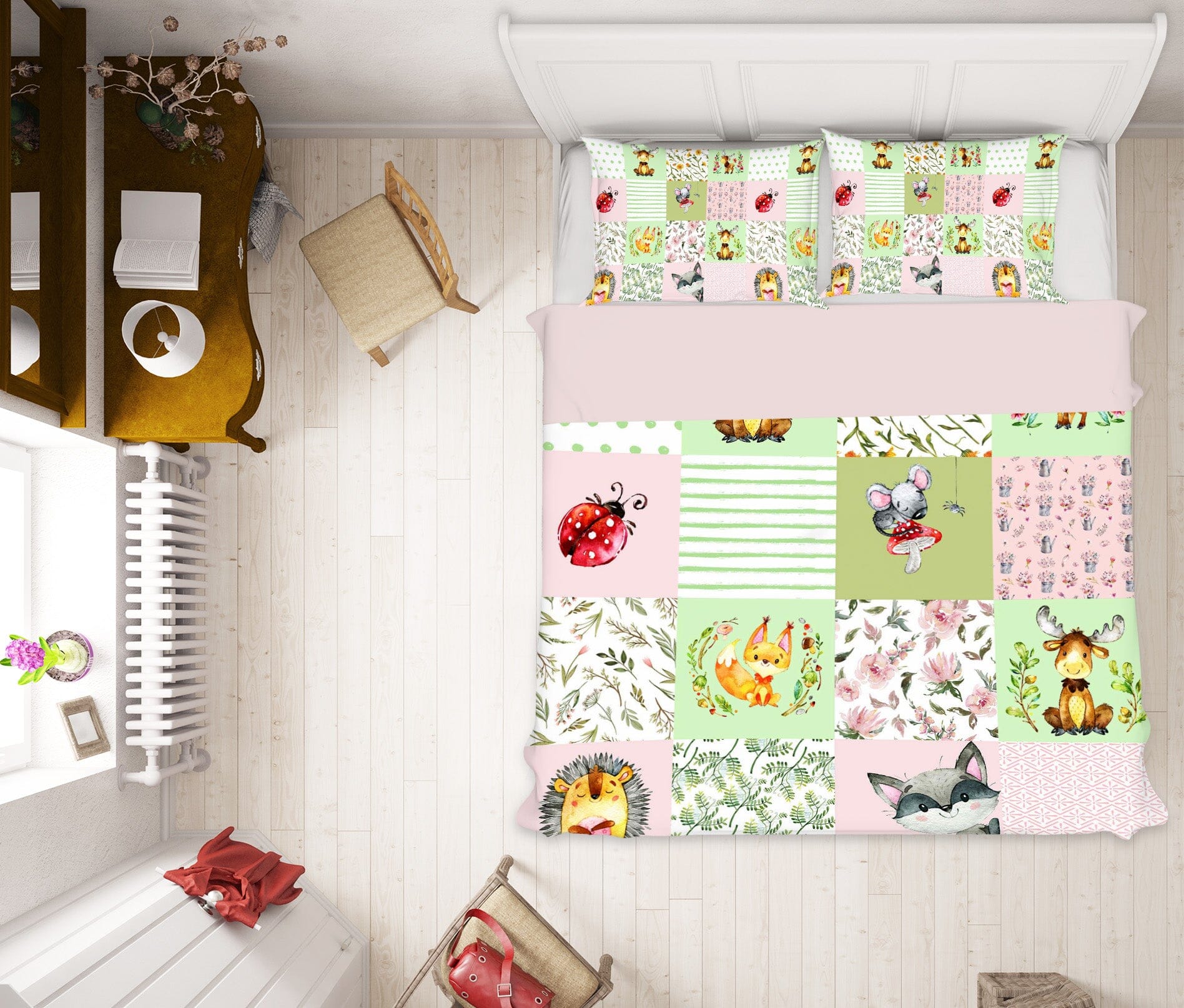 3D Mouse Fox 202 Uta Naumann Bedding Bed Pillowcases Quilt Quiet Covers AJ Creativity Home