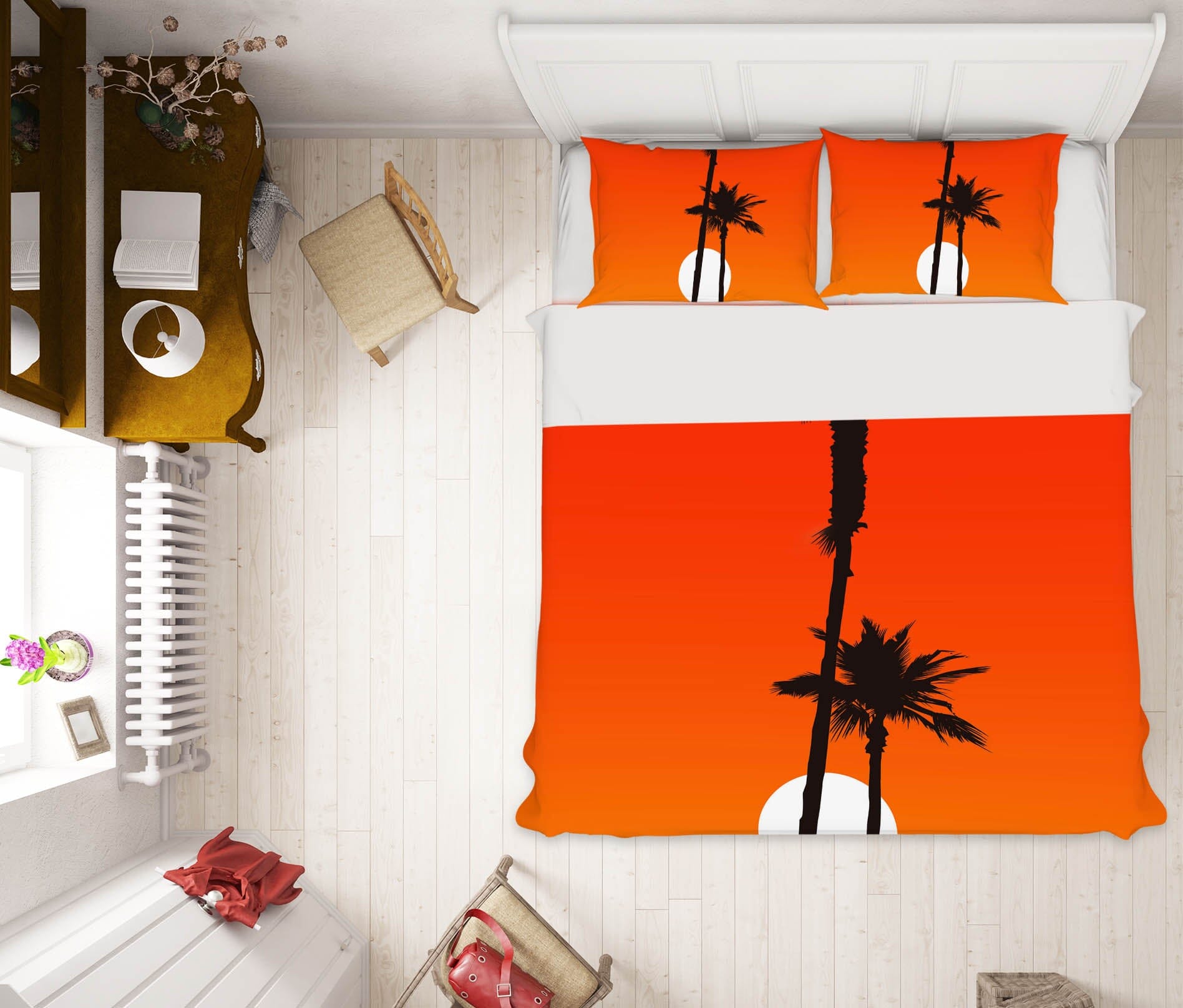 3D Sunset Coconut Tree 195 Boris Draschoff Bedding Bed Pillowcases Quilt Quiet Covers AJ Creativity Home