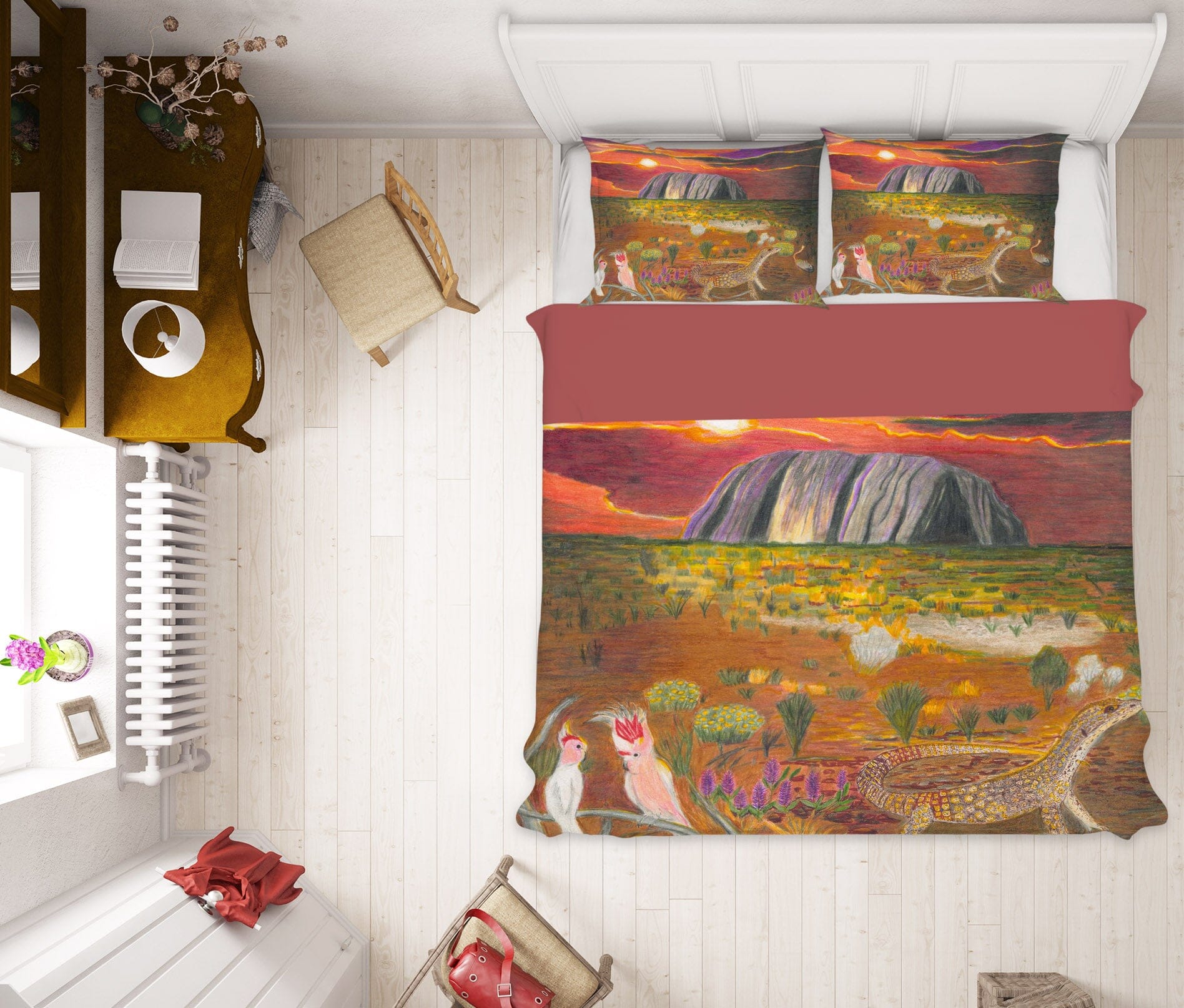 3D Sunset Waterfall 037 Michael Sewell Bedding Bed Pillowcases Quilt Quiet Covers AJ Creativity Home