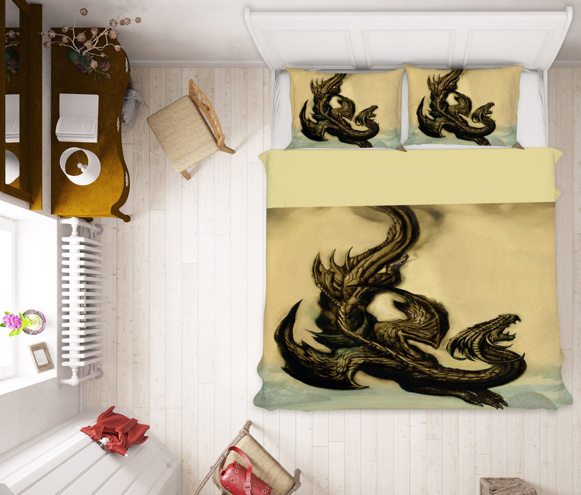3D Black Dragon 7012 Ciruelo Bedding Bed Pillowcases Quilt