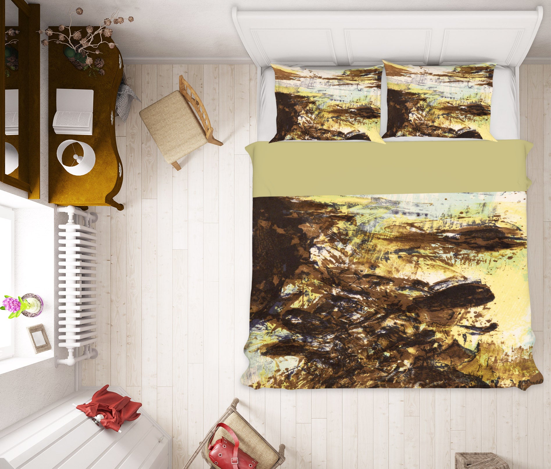 3D Brown Pattern 15193 Bed Pillowcases Quilt