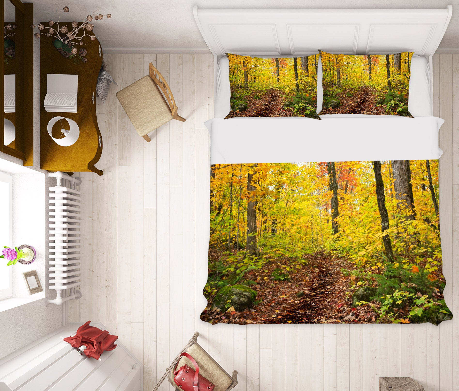 3D Forest 62003 Kathy Barefield Bedding Bed Pillowcases Quilt