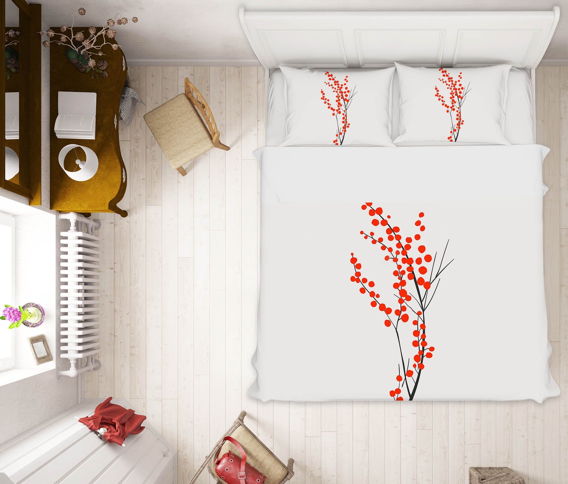 3D Painted Plum 239 Boris Draschoff Bedding Bed Pillowcases Quilt Quiet Covers AJ Creativity Home