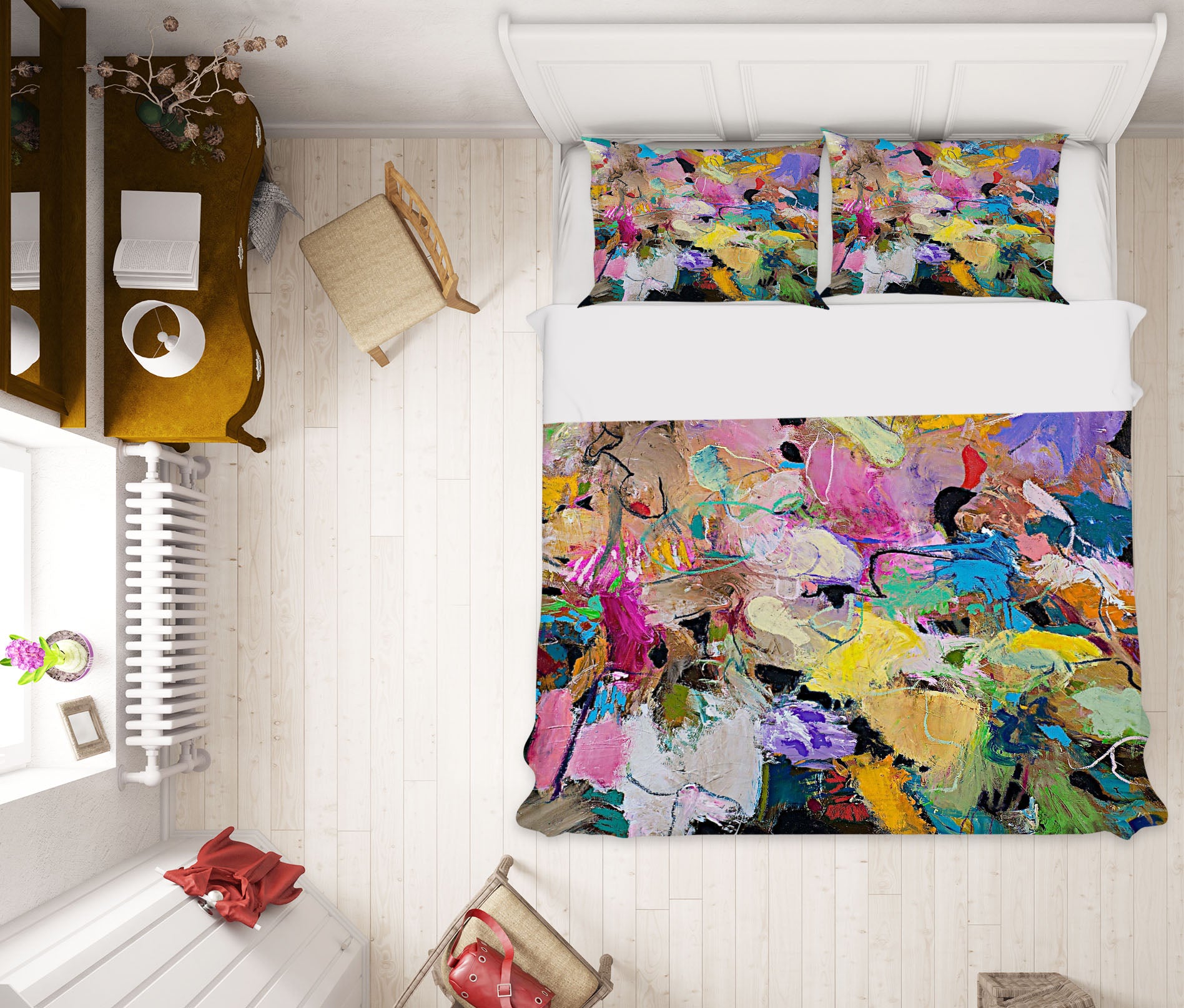 3D Graffiti Paint 1050 Allan P. Friedlander Bedding Bed Pillowcases Quilt