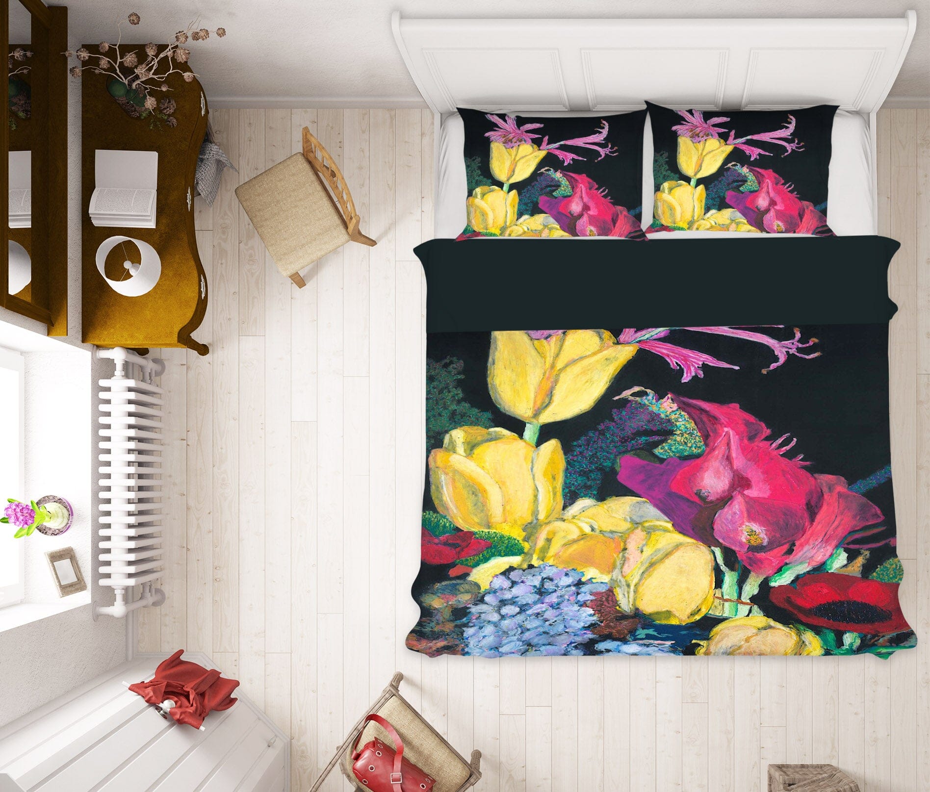 3D Yellow Tulips 1180 Allan P. Friedlander Bedding Bed Pillowcases Quilt Quiet Covers AJ Creativity Home