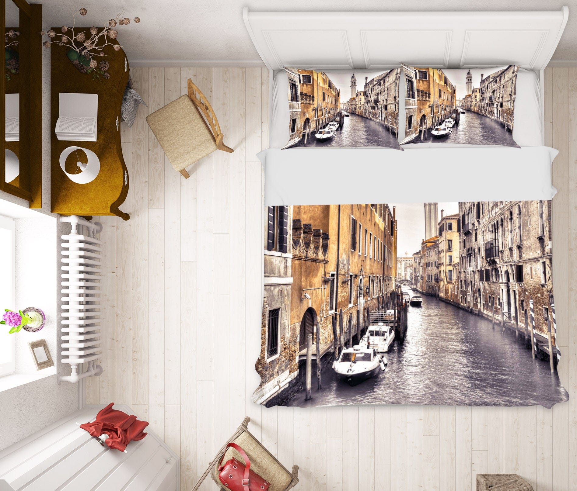 3D Venice River 2005 Assaf Frank Bedding Bed Pillowcases Quilt Quiet Covers AJ Creativity Home