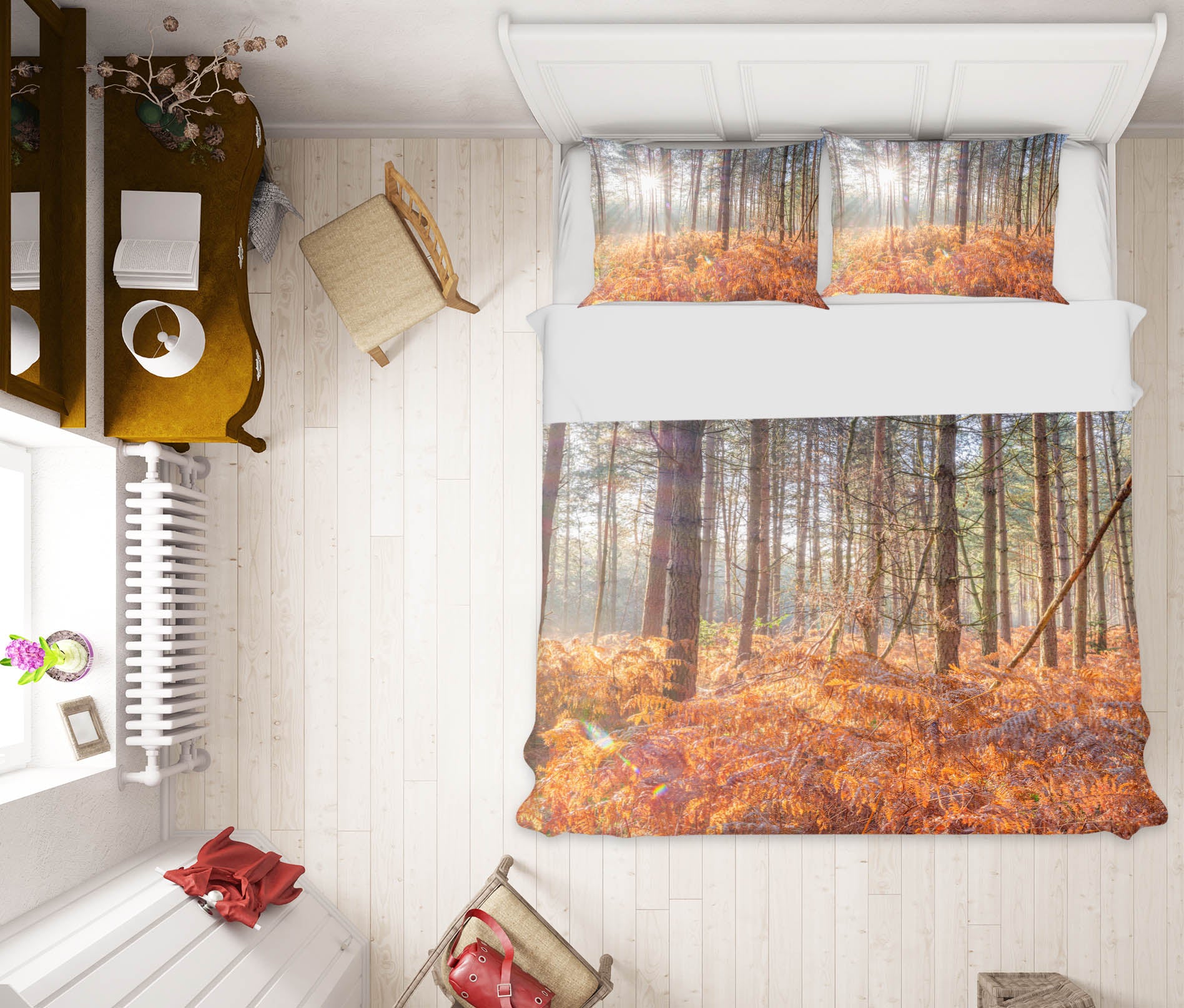 3D Yellow Leaves 7234 Assaf Frank Bedding Bed Pillowcases Quilt Cover Duvet Cover