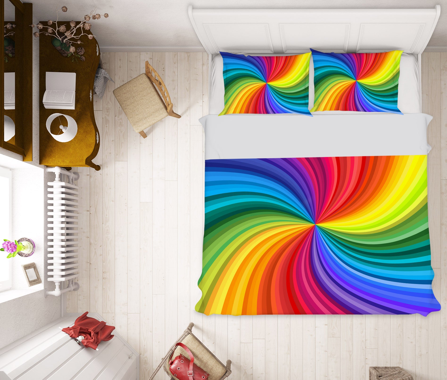 3D Color Vortex 61107 Bed Pillowcases Quilt