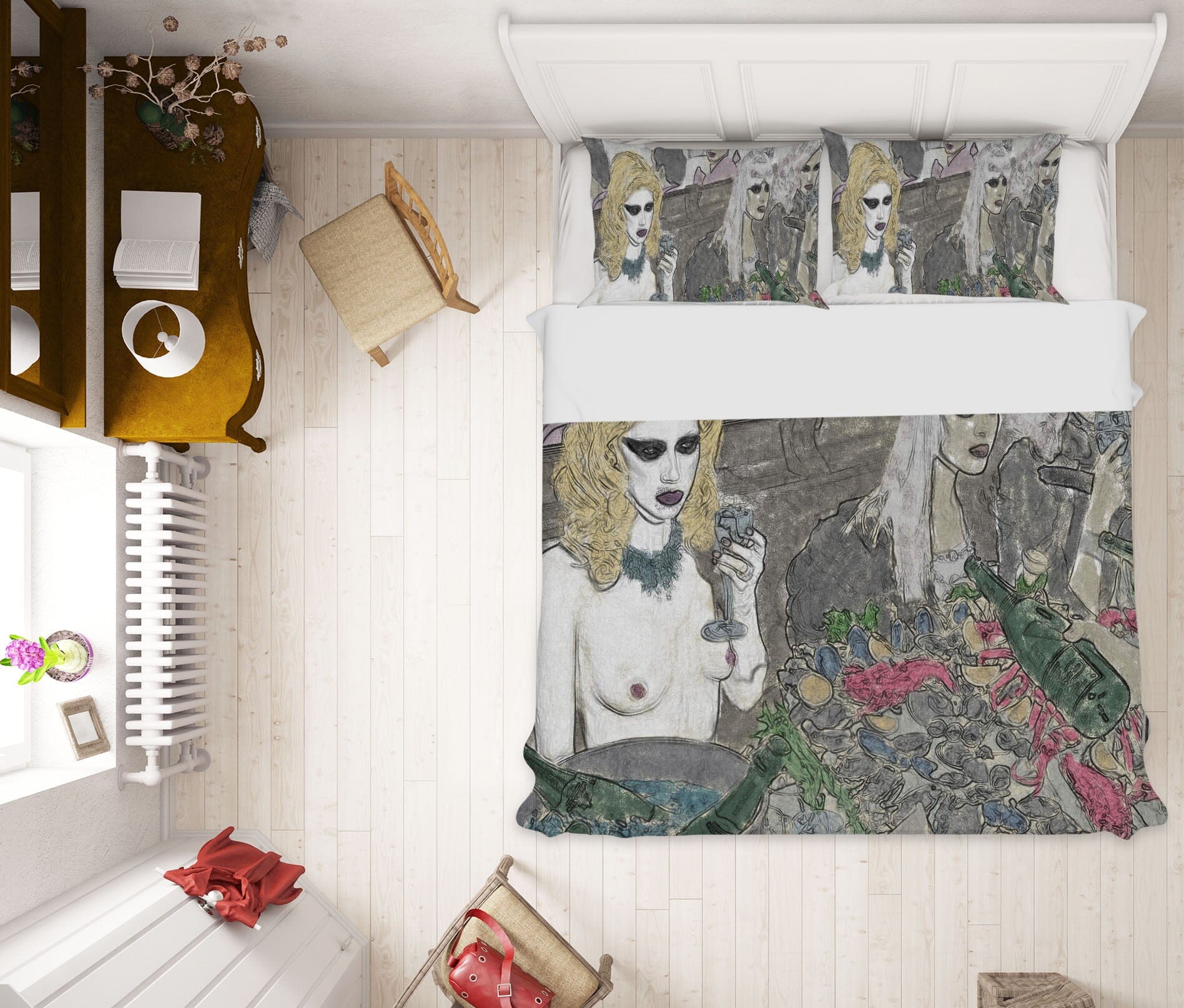 3D Girl Garden 2004 Marco Cavazzana Bedding Bed Pillowcases Quilt Quiet Covers AJ Creativity Home