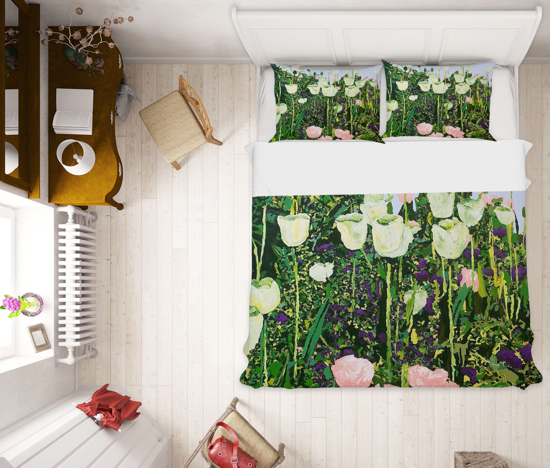 3D Tulip Delight 1042 Allan P. Friedlander Bedding Bed Pillowcases Quilt Quiet Covers AJ Creativity Home