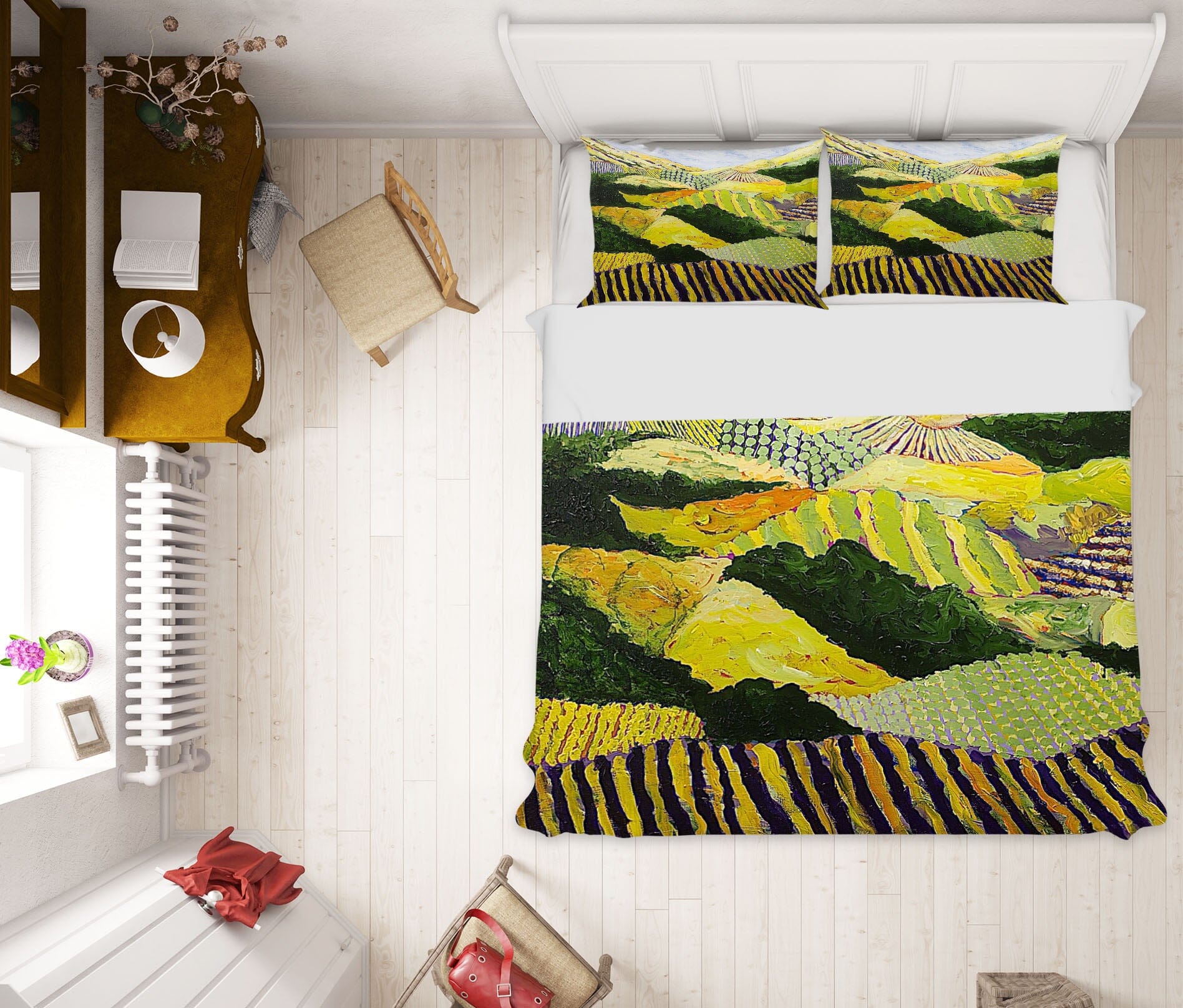 3D Delta Fields 1003 Allan P. Friedlander Bedding Bed Pillowcases Quilt Quiet Covers AJ Creativity Home