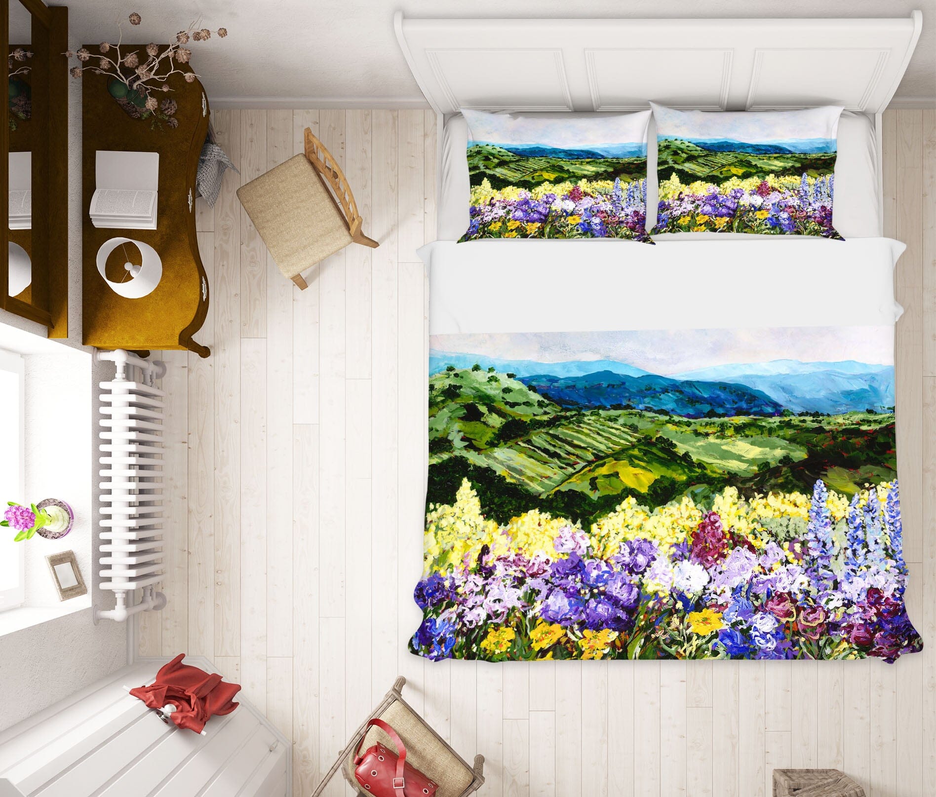 3D Wild Flowers 2007 Allan P. Friedlander Bedding Bed Pillowcases Quilt Quiet Covers AJ Creativity Home