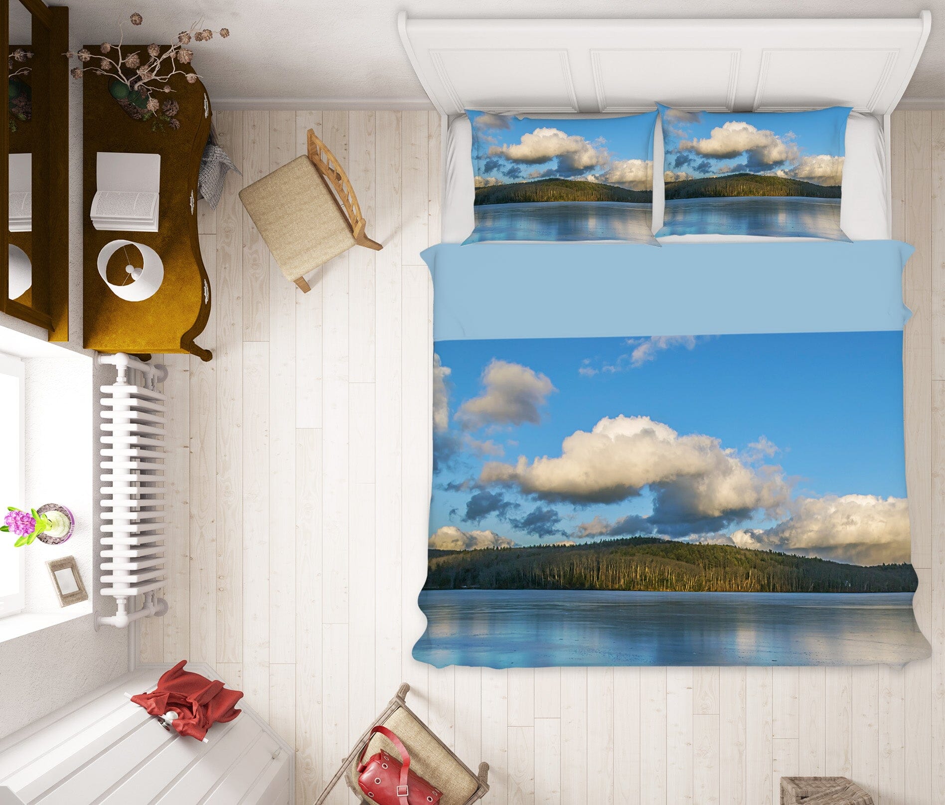 3D Ice Swept Clouds 1001 Jerry LoFaro bedding Bed Pillowcases Quilt Quiet Covers AJ Creativity Home