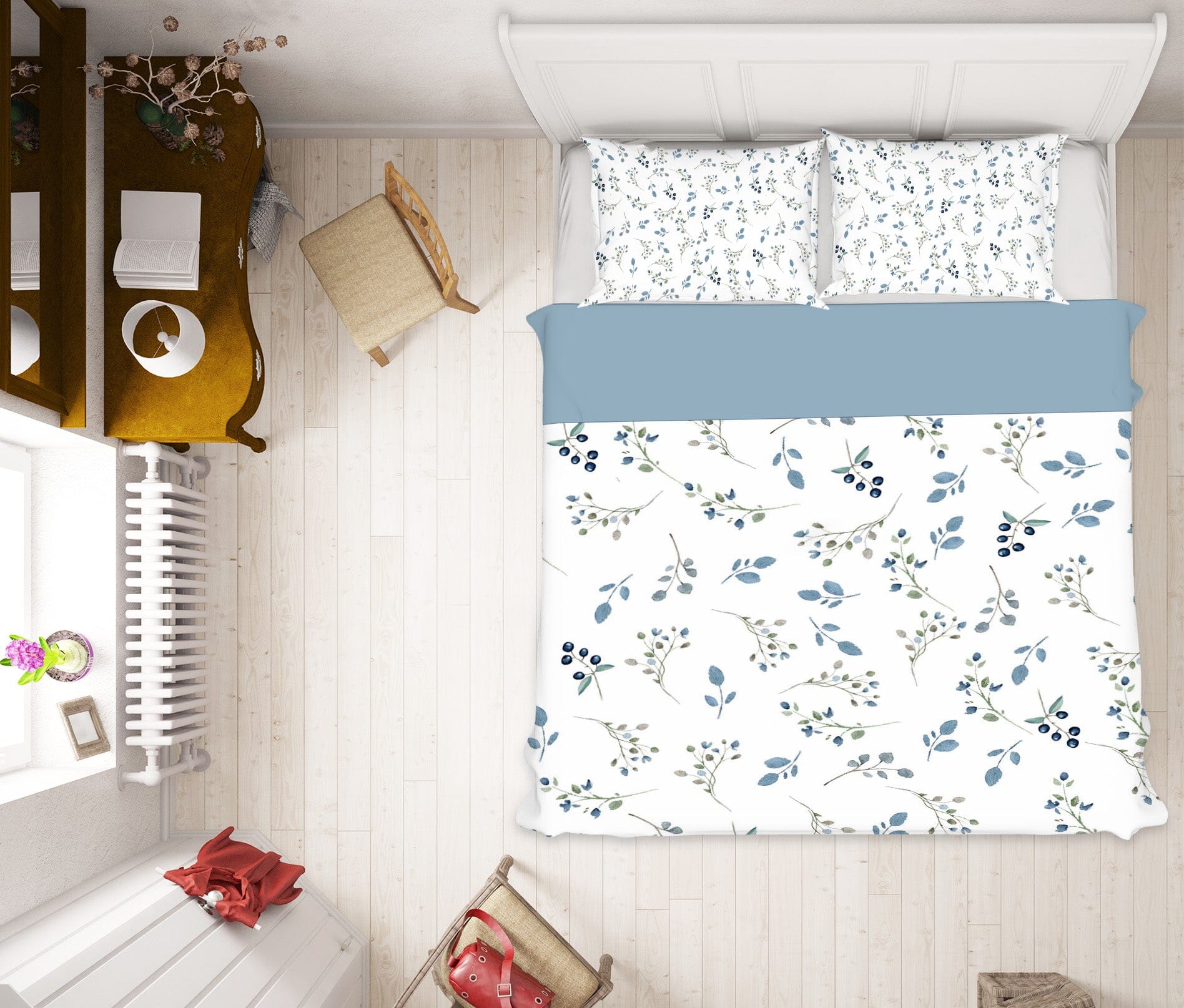 3D Blueberry Flower 192 Uta Naumann Bedding Bed Pillowcases Quilt Quiet Covers AJ Creativity Home