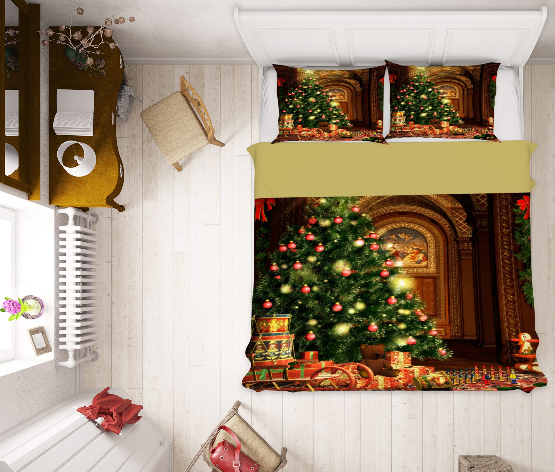 3D Tree Gift 50001 Christmas Quilt Duvet Cover Xmas Bed Pillowcases