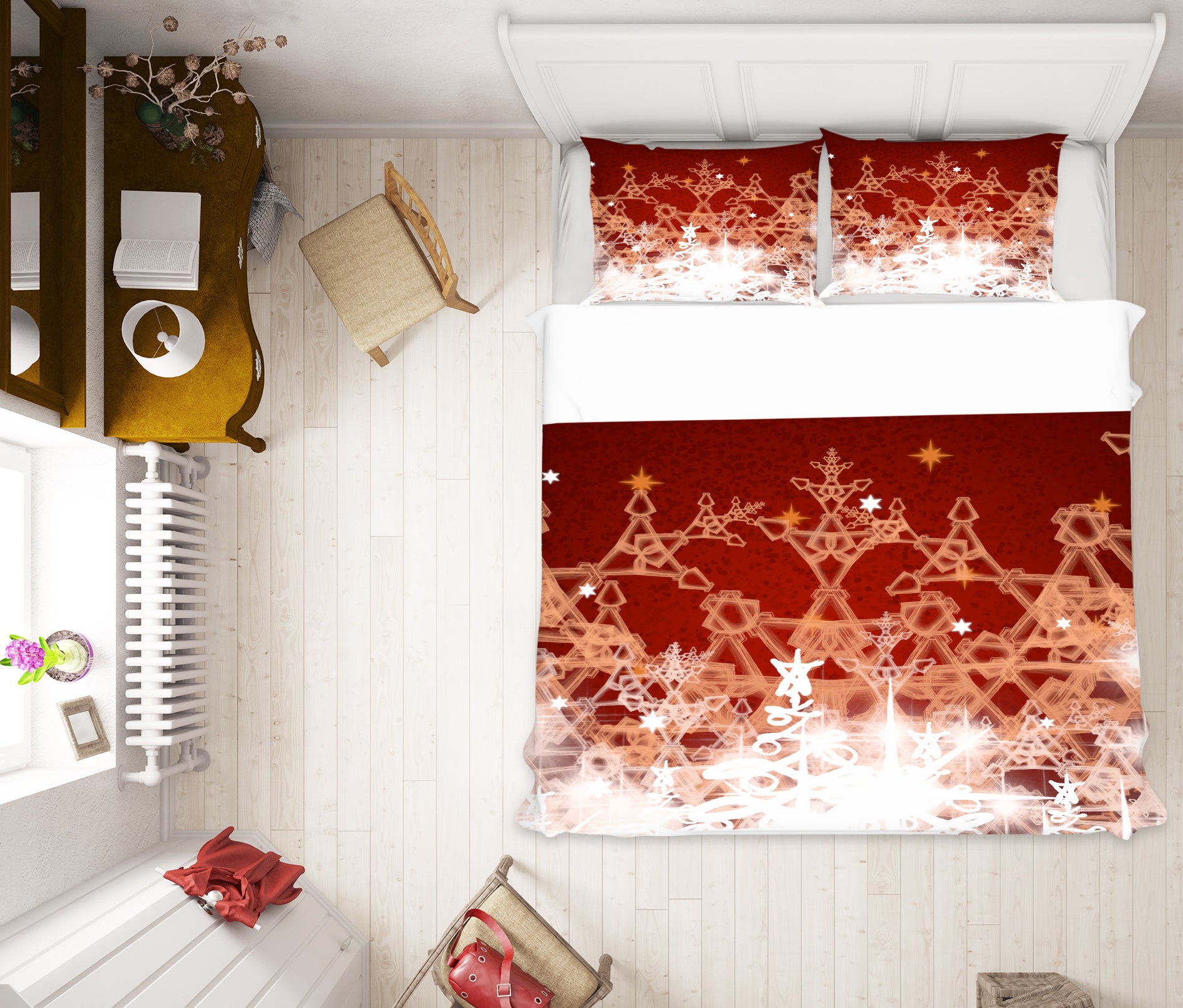 3D Snowflake 51025 Christmas Quilt Duvet Cover Xmas Bed Pillowcases