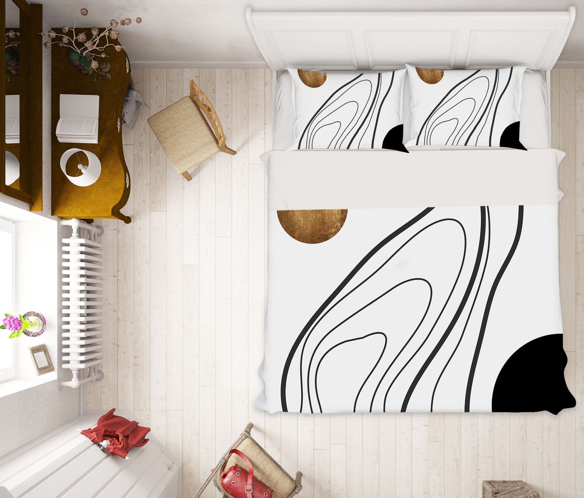 3D Black Line 186 Boris Draschoff Bedding Bed Pillowcases Quilt Quiet Covers AJ Creativity Home