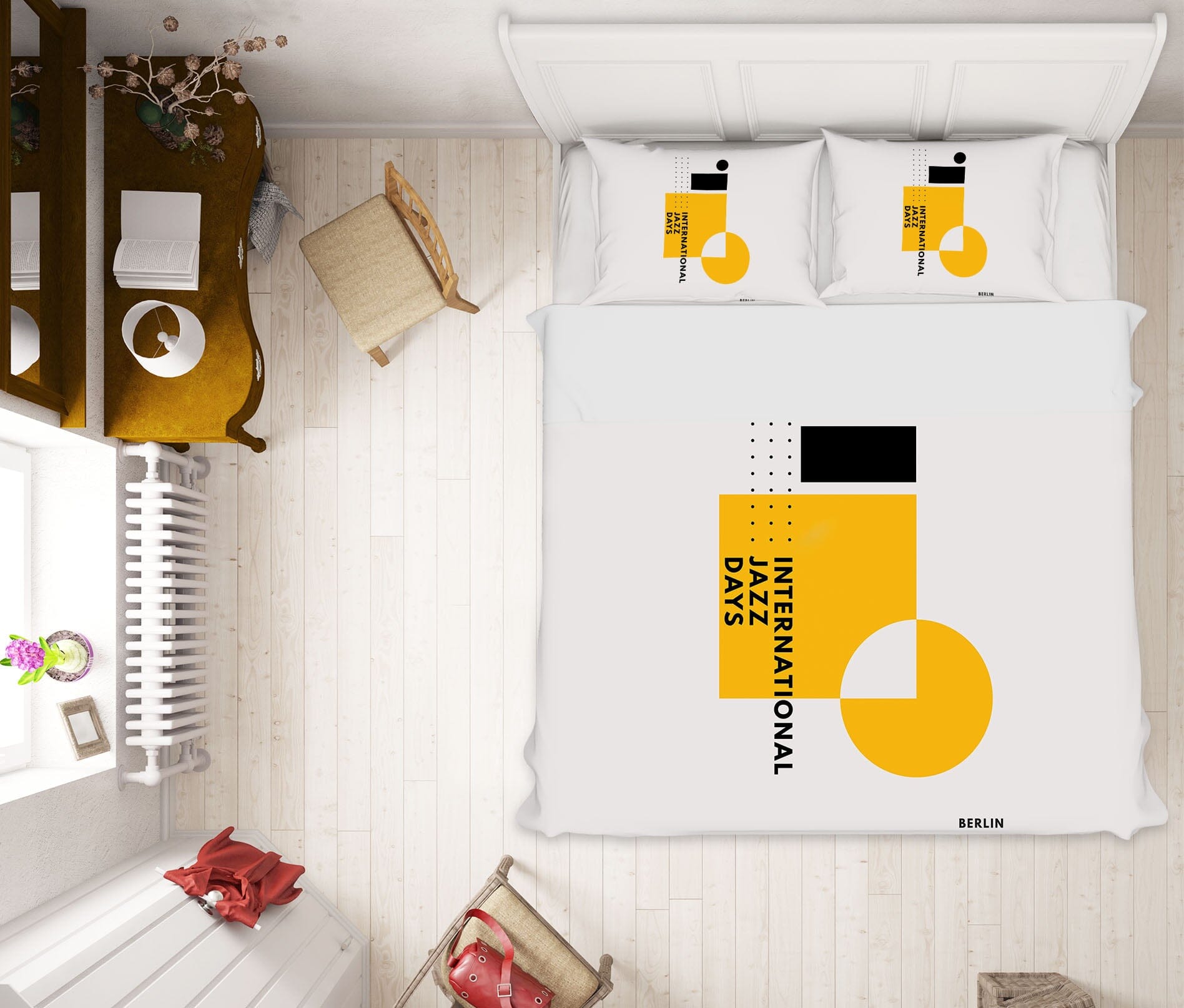 3D Yellow Flashlight Pattern 158 Boris Draschoff Bedding Bed Pillowcases Quilt Quiet Covers AJ Creativity Home